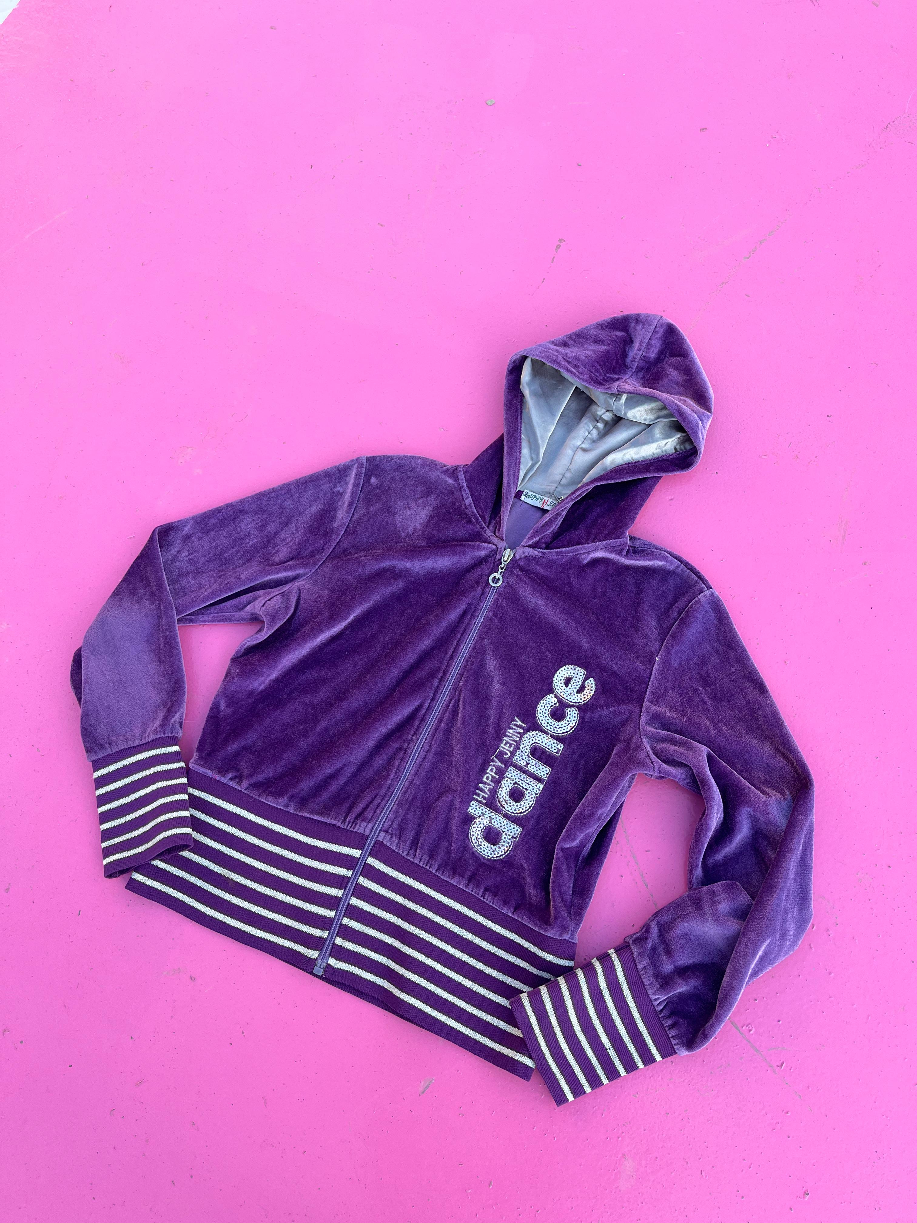 Campera Y2K Terciopelo Violeta