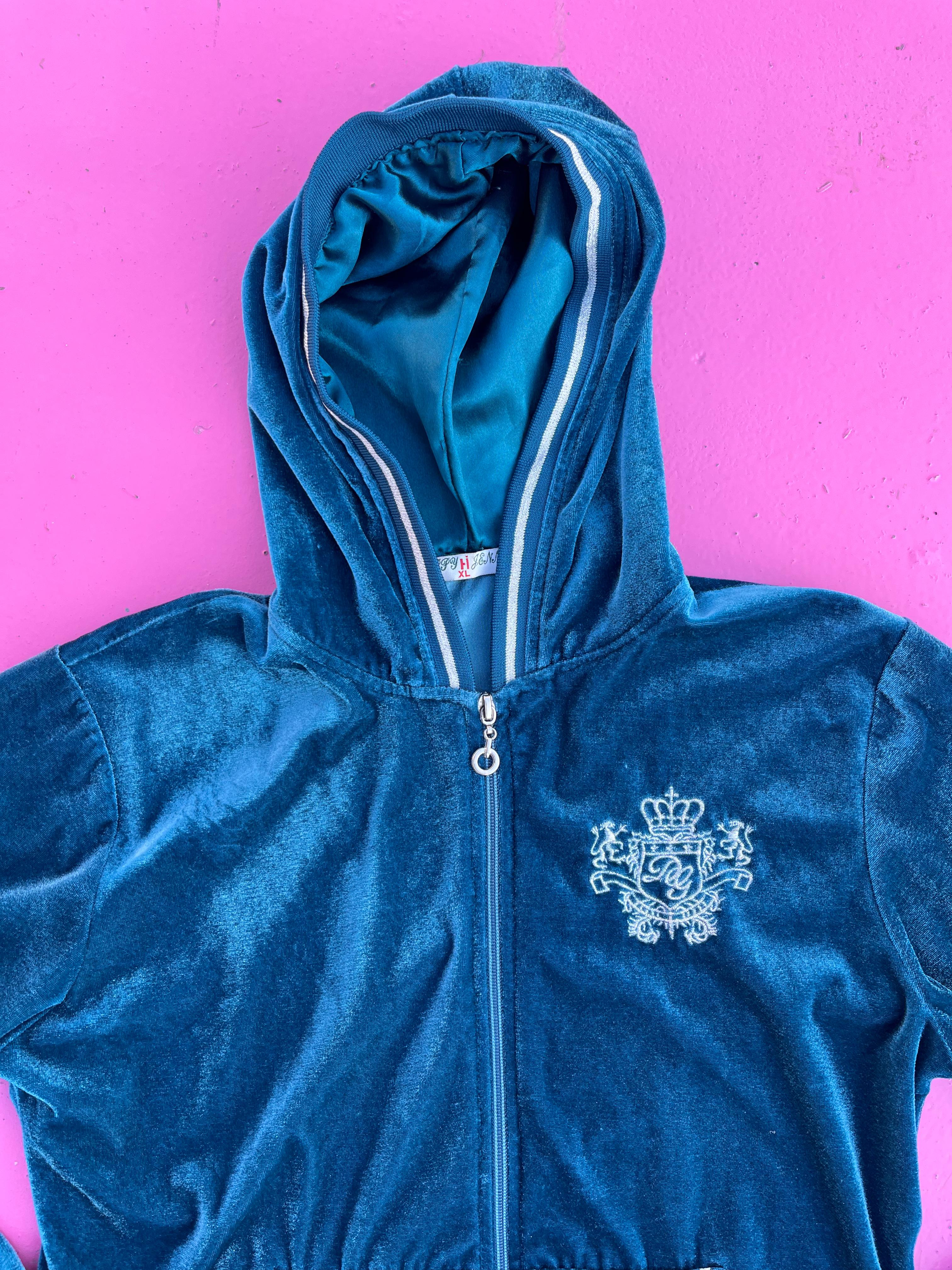 Campera Y2K Terciopelo Verde