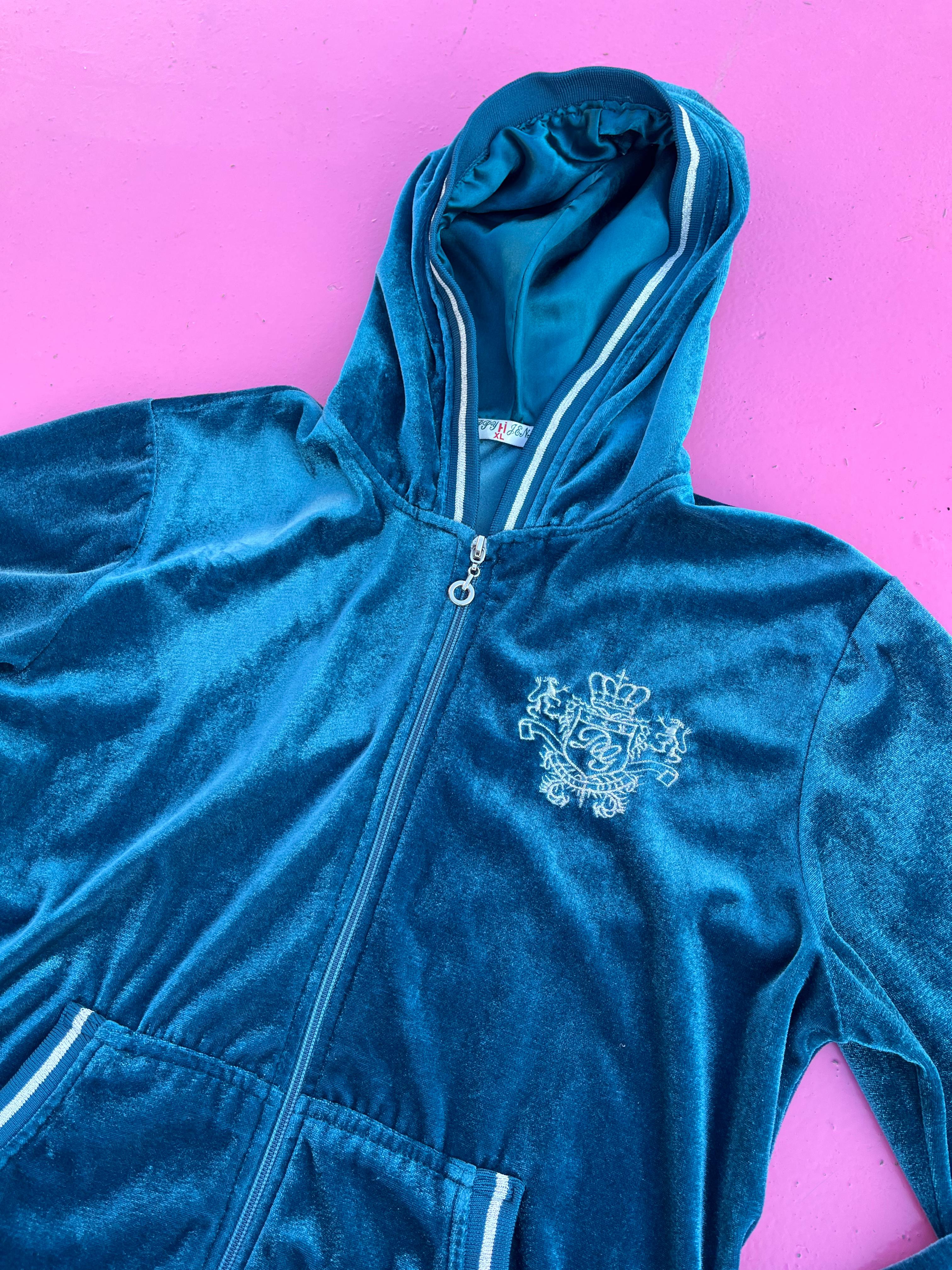 Campera Y2K Terciopelo Verde
