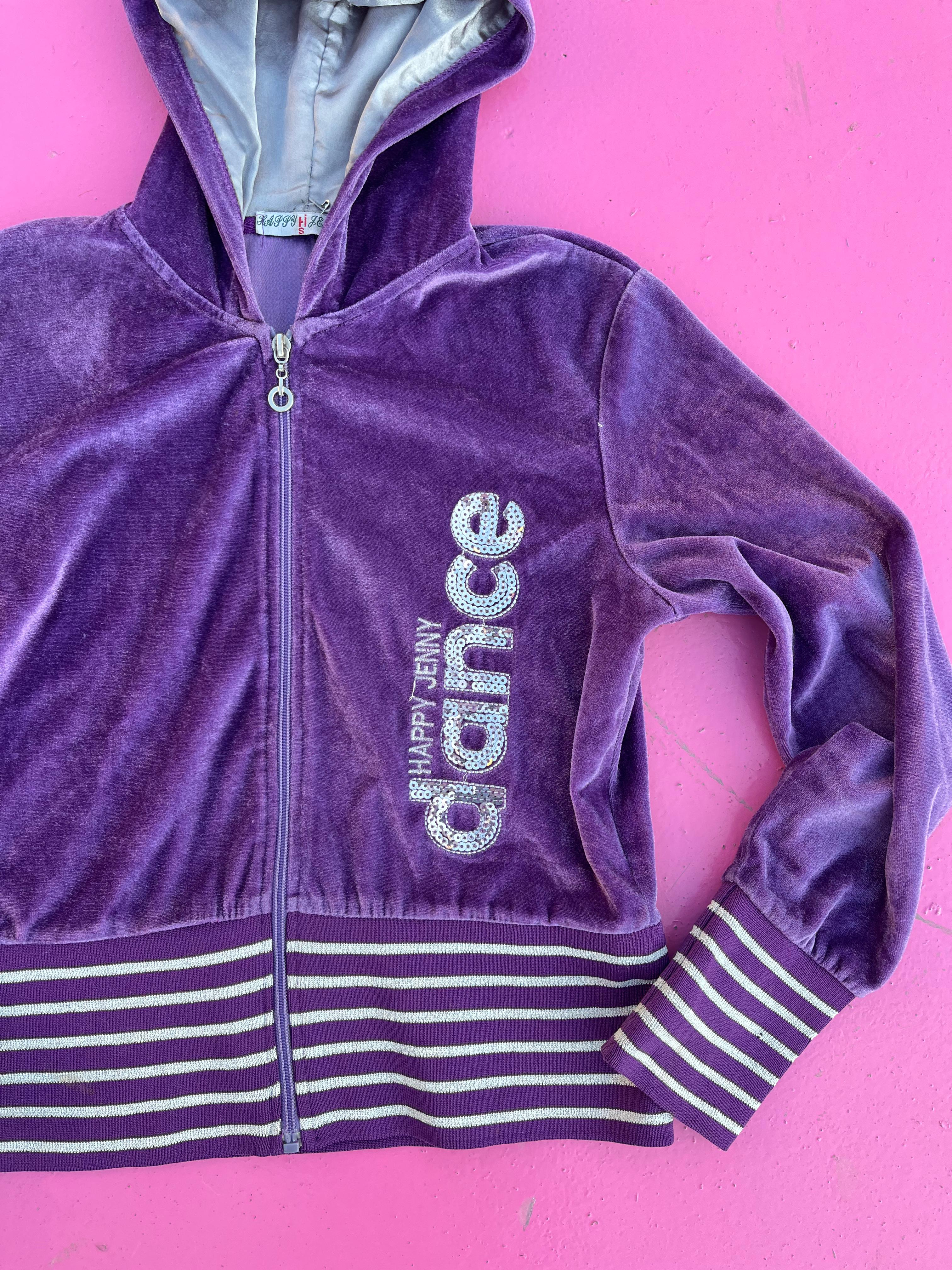 Campera Y2K Terciopelo Violeta