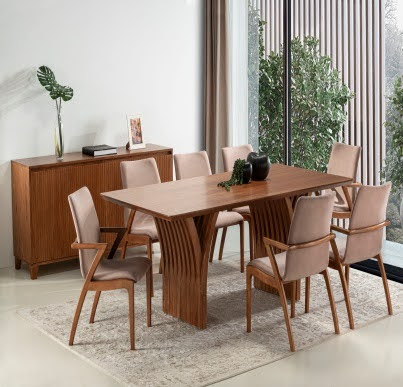 Mesa de Jantar de Madeira Vessari