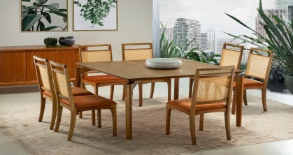Conjunto de Mesa de Jantar com Cadeiras Itália
