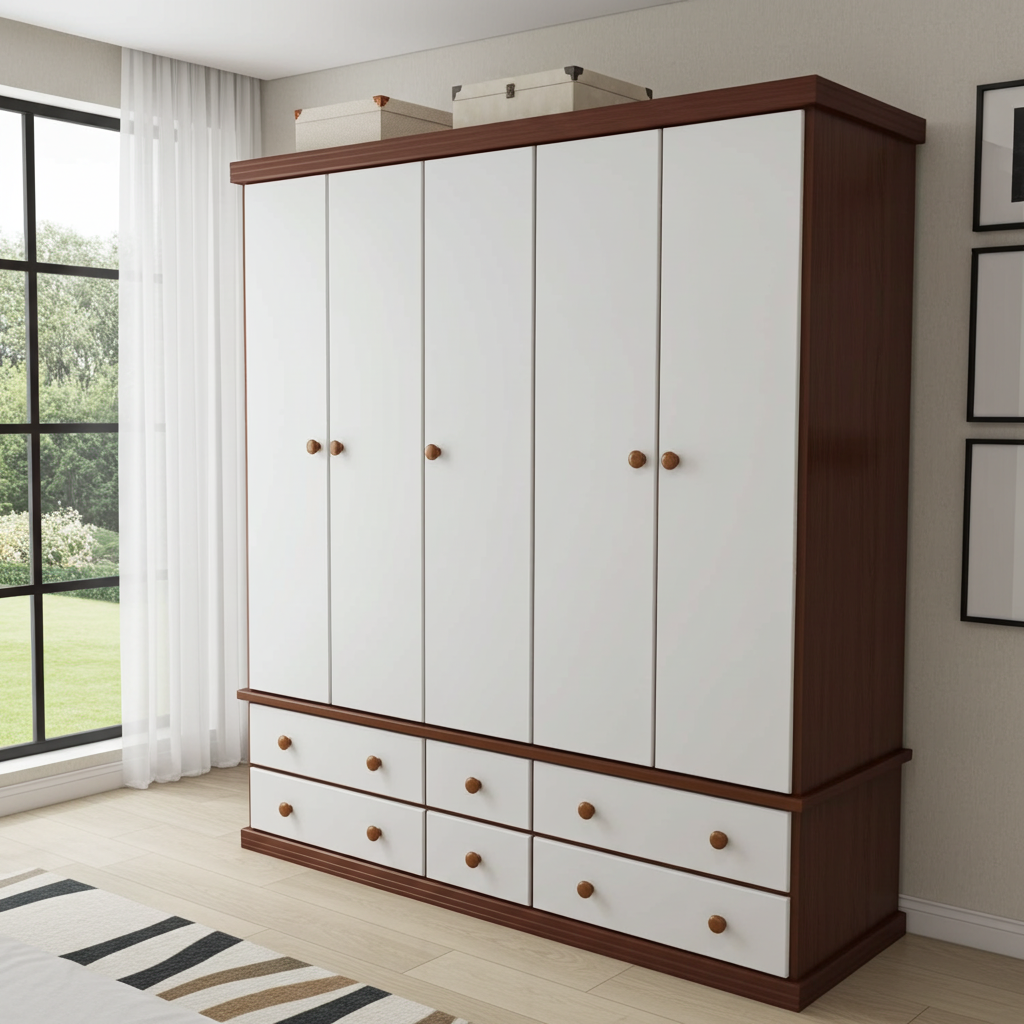 Guarda-roupa de Madeira 5 portas