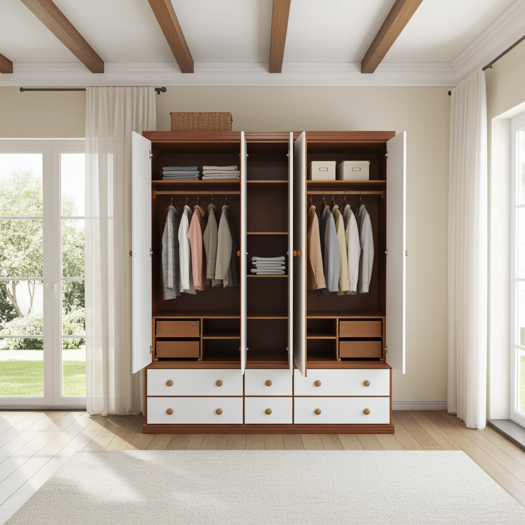 Guarda-roupa de Madeira 5 portas