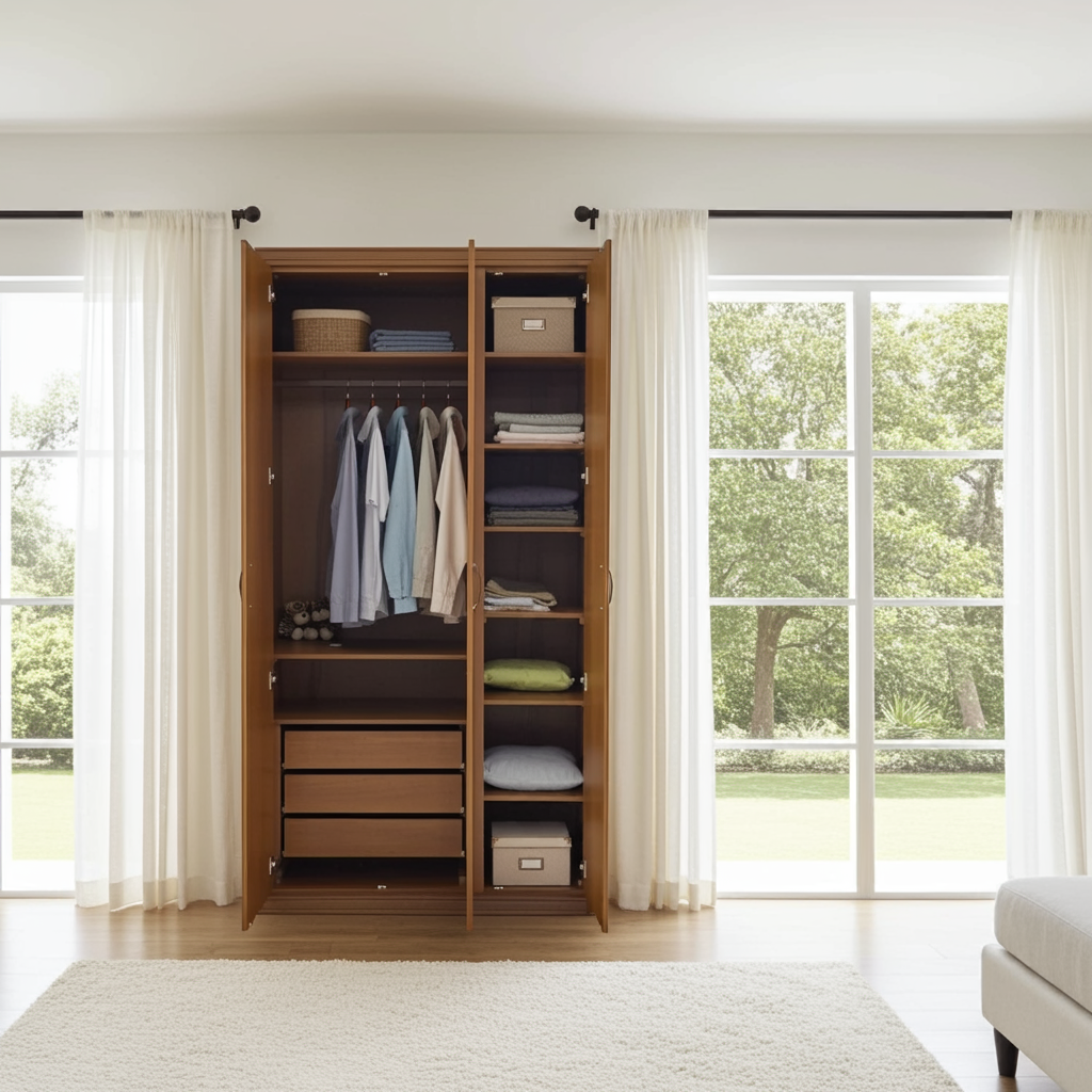 Guarda-roupa de madeira 3 portas Jequitibá