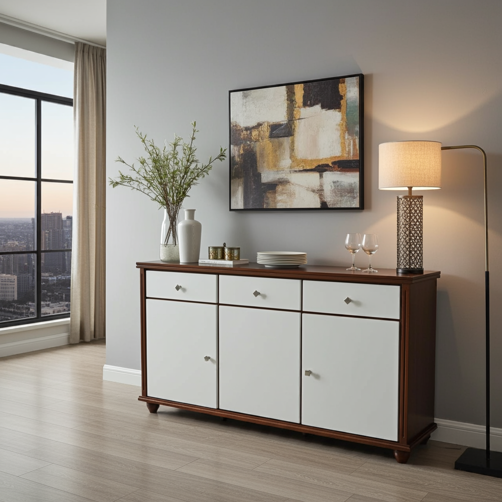 Buffet de Madeira com pintura em laca