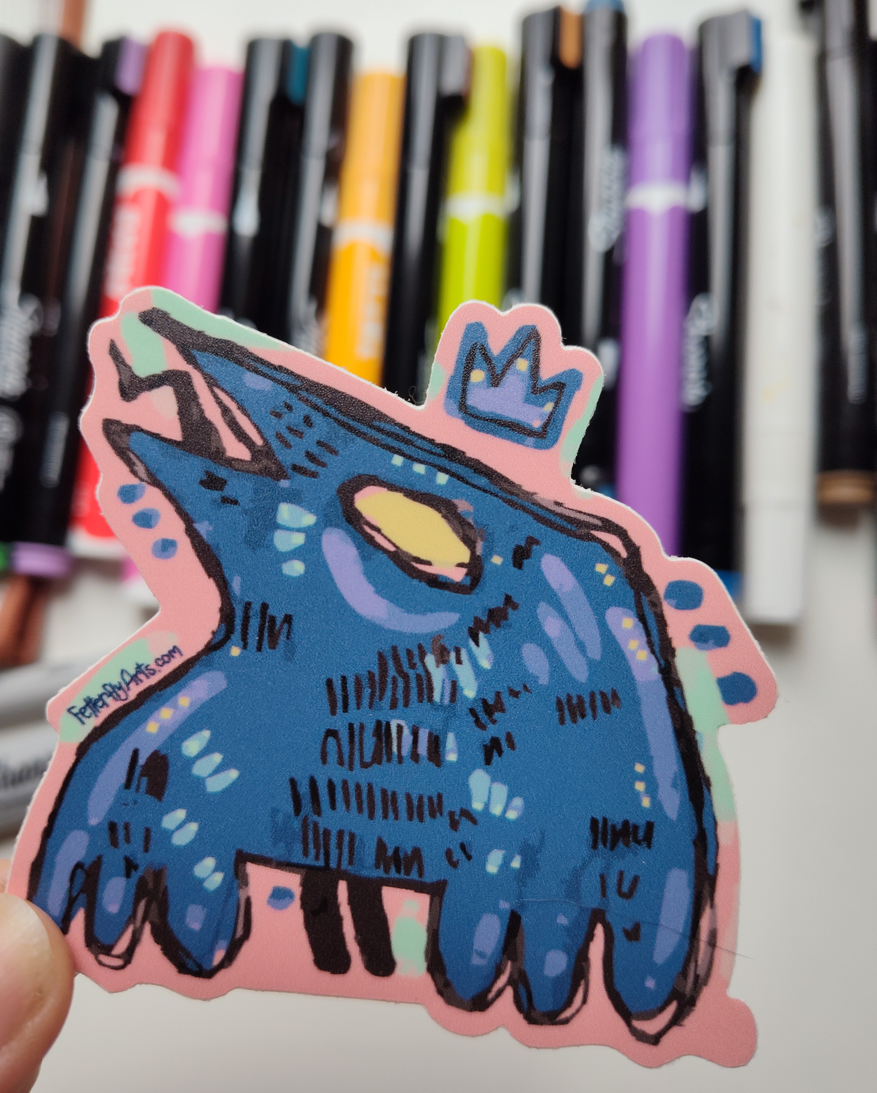 Folk-Punk Raven Vinyl STICKER