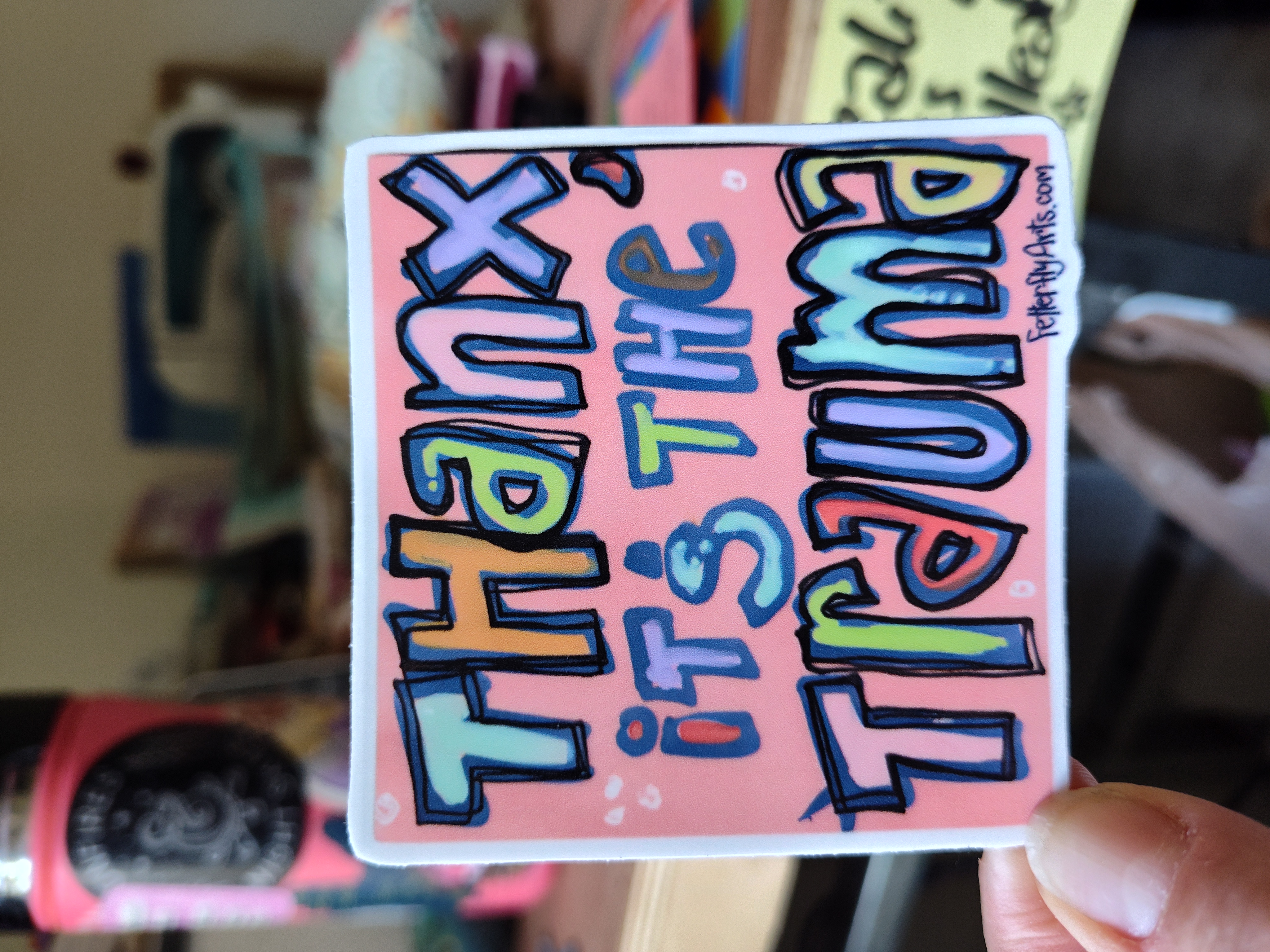 Thanx It's The Trauma - snarky mental health STICKER