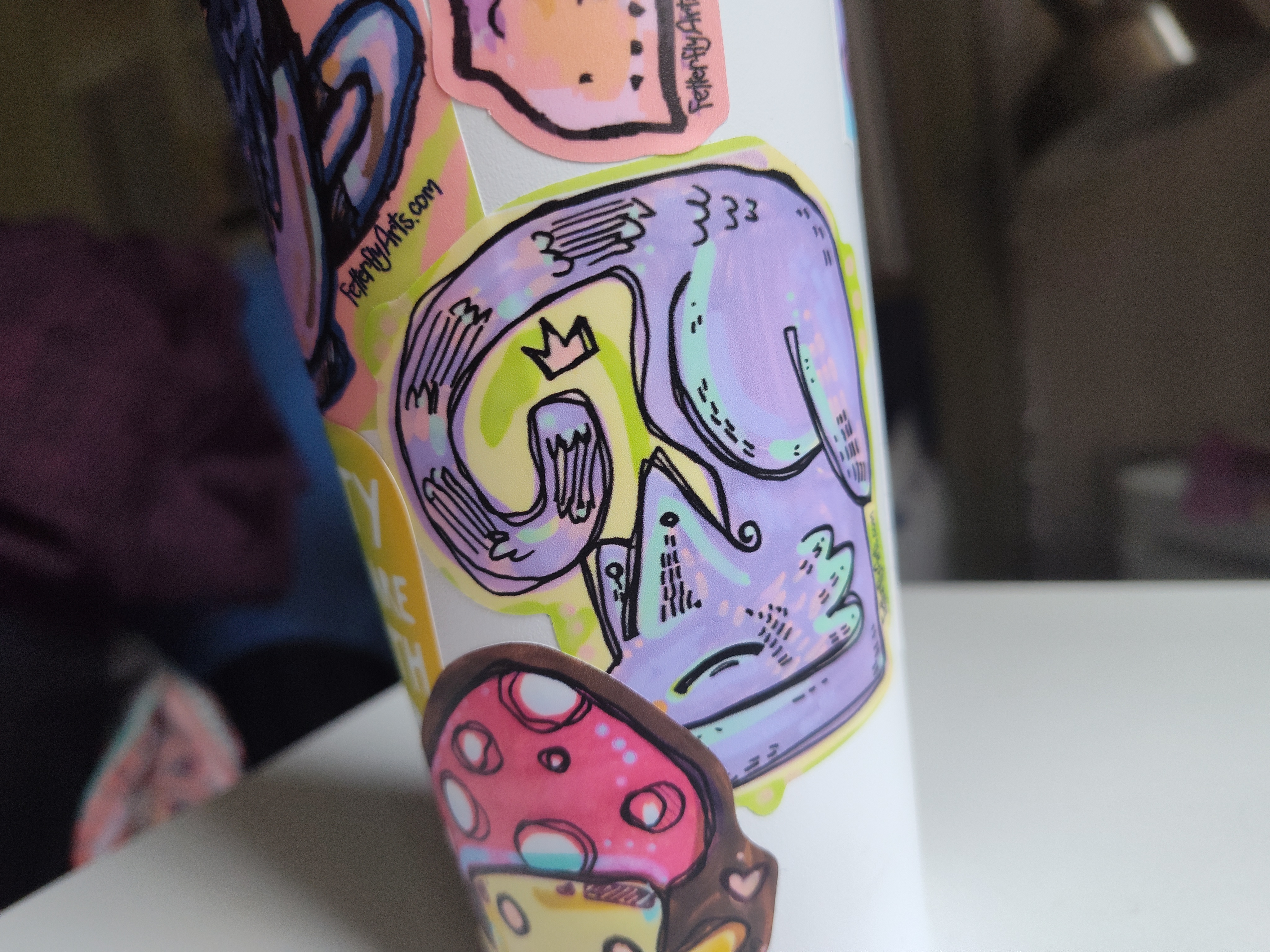 Whimsical Playful Cat STICKER