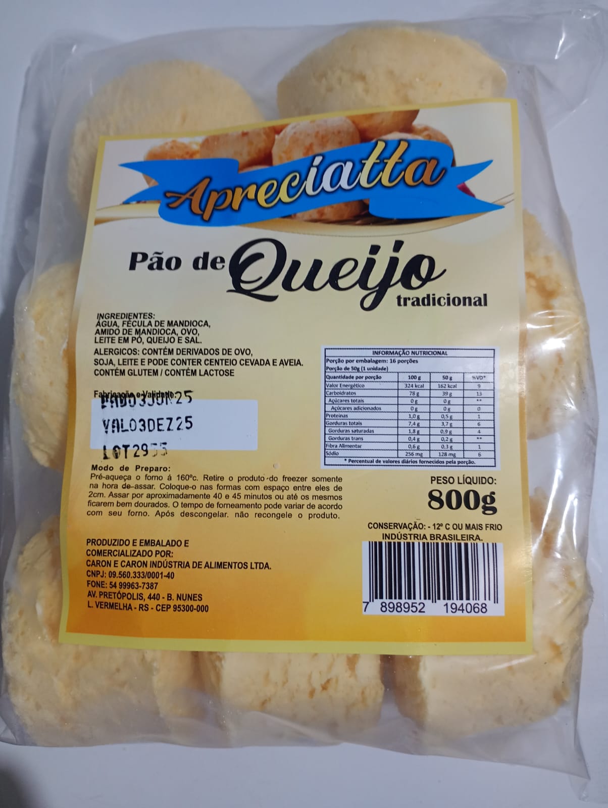 Pão de Queijo Apreciatta 800g