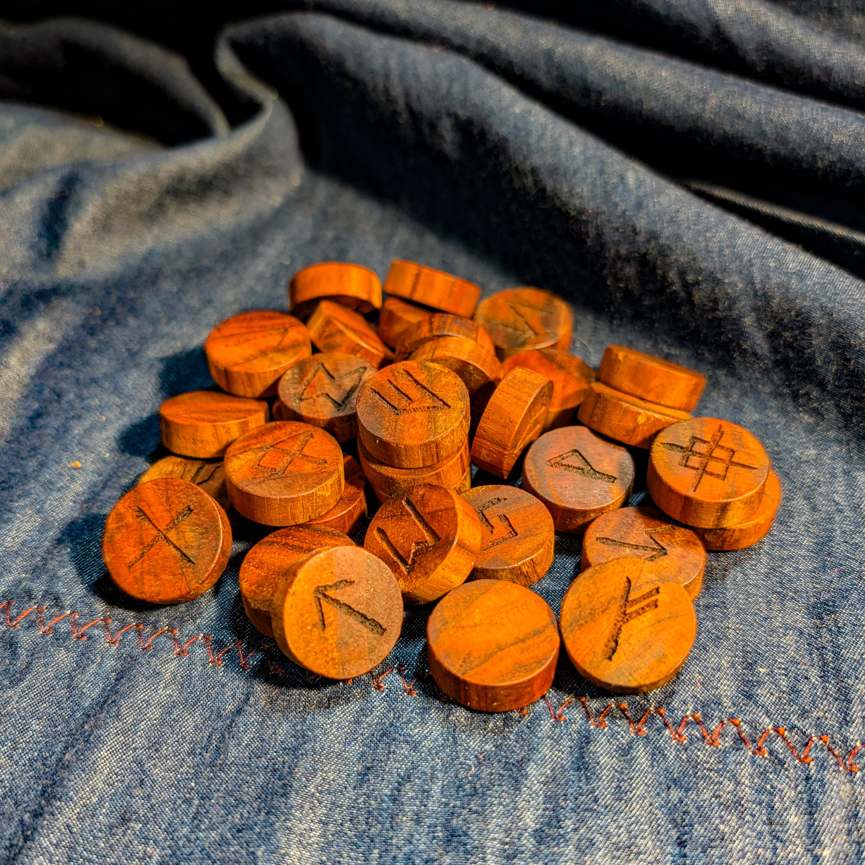 Wooden Rune Set - Cocobolo Wood