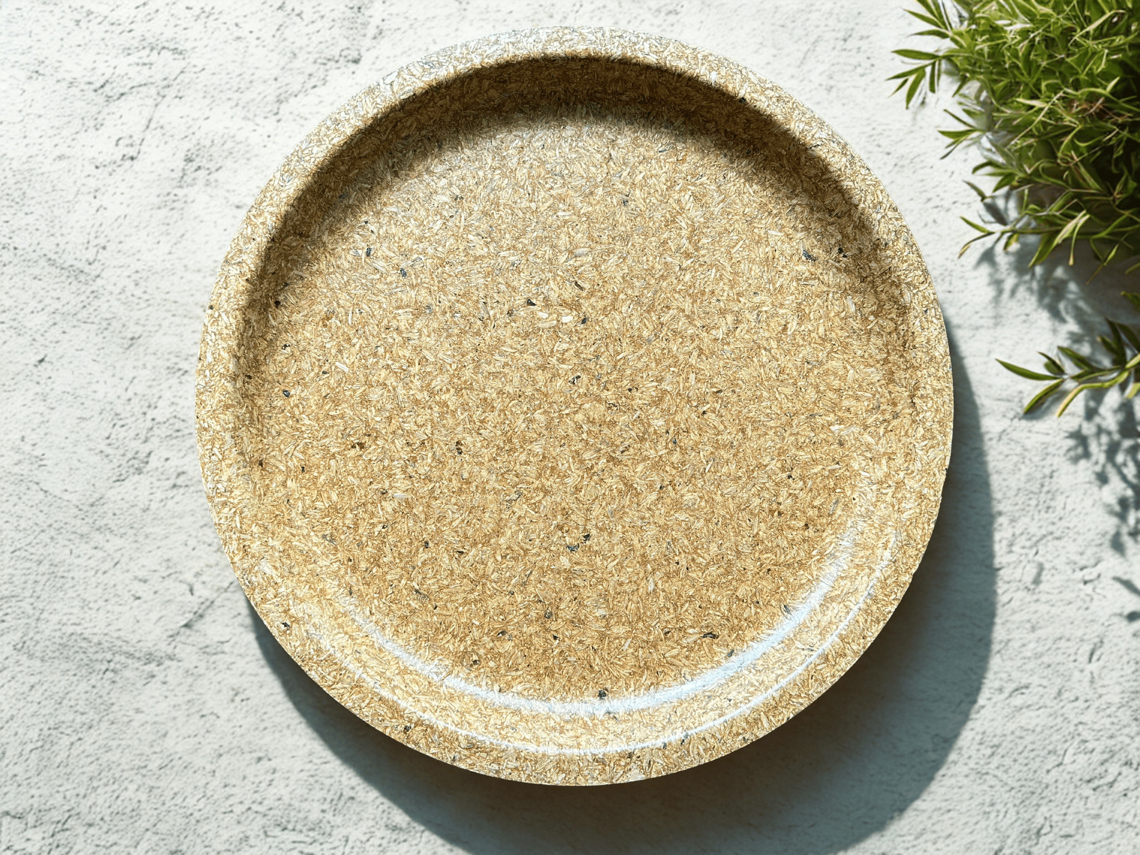 8 INCH ROUND RICE HUSK DINNER PLATE