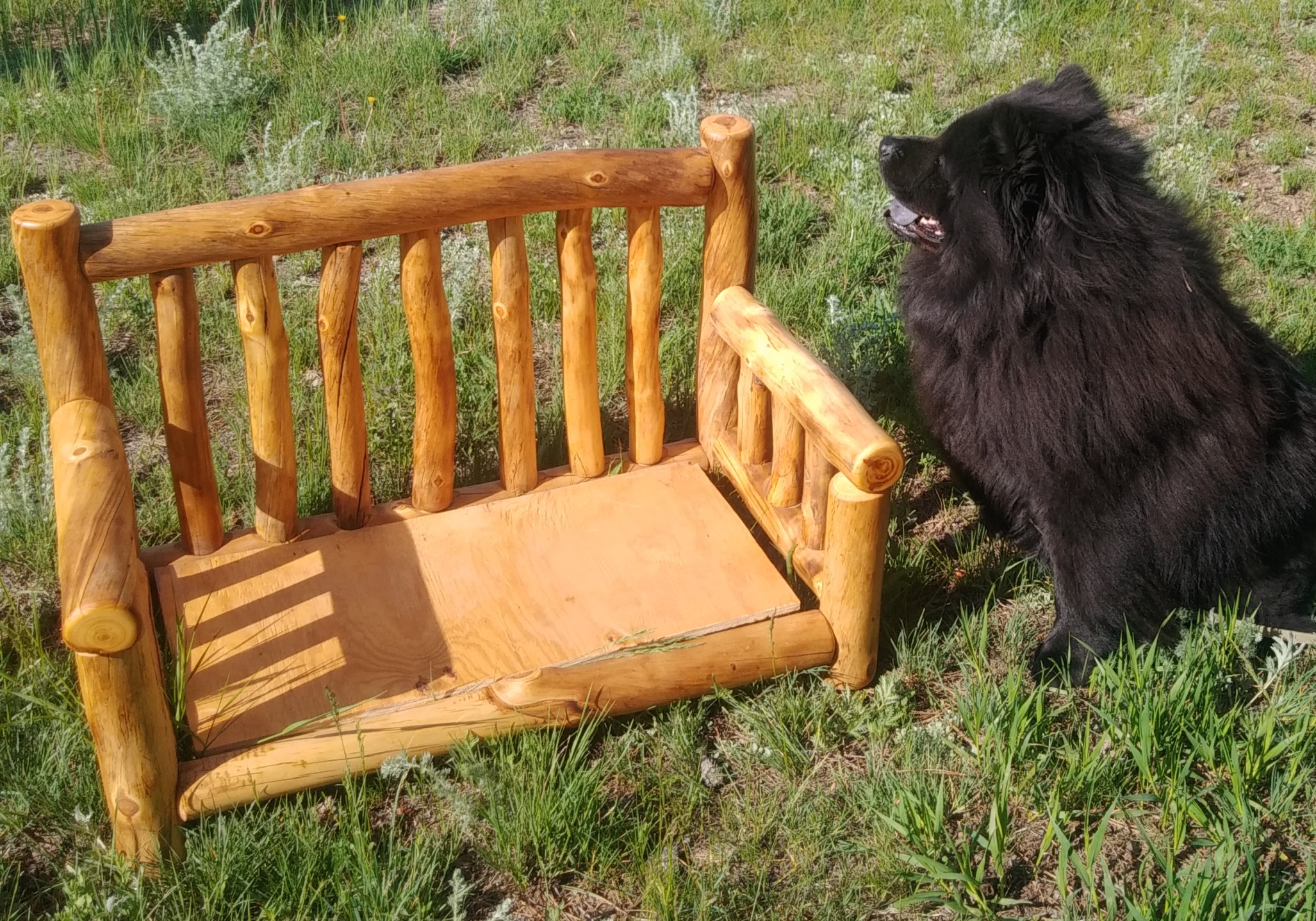 Aspen log dog bed (medium size dogs)