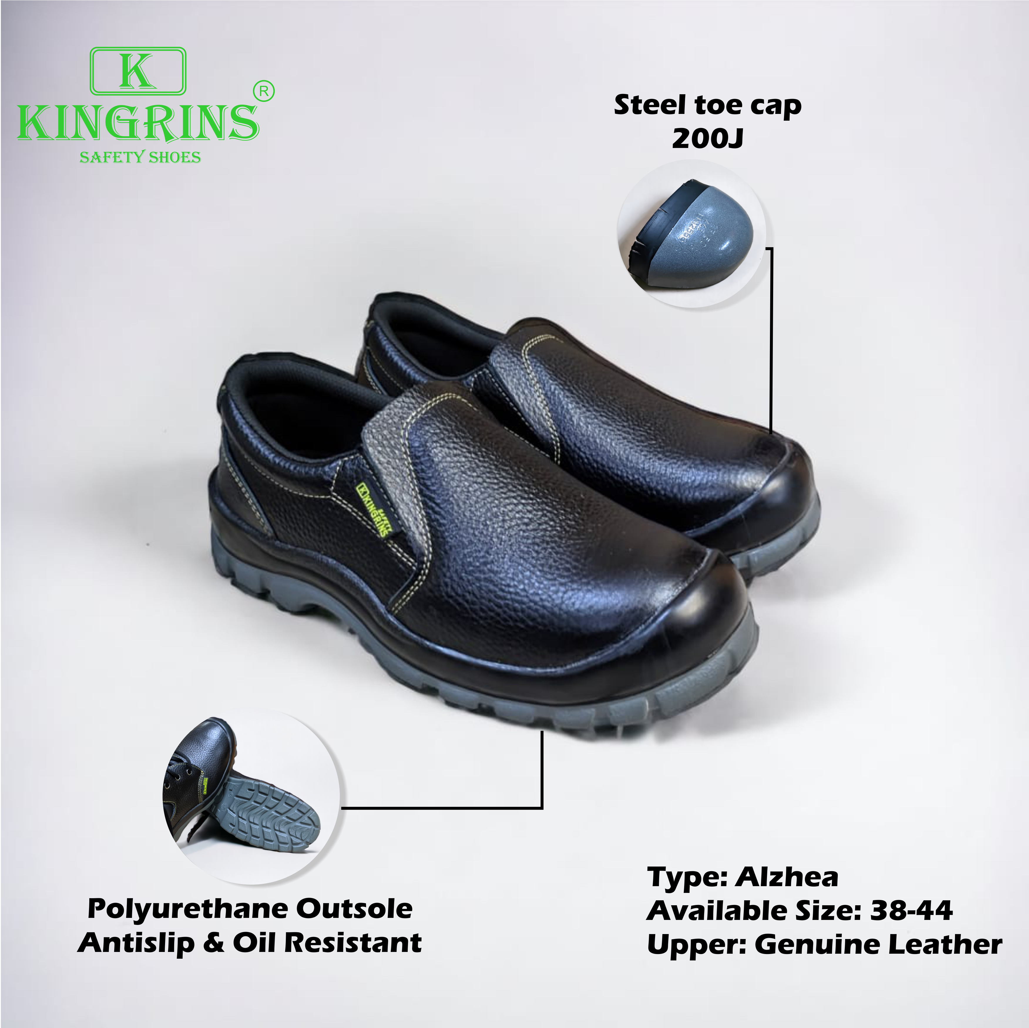 KINGRINS - Alzhea Low Cut slip on safety shoes