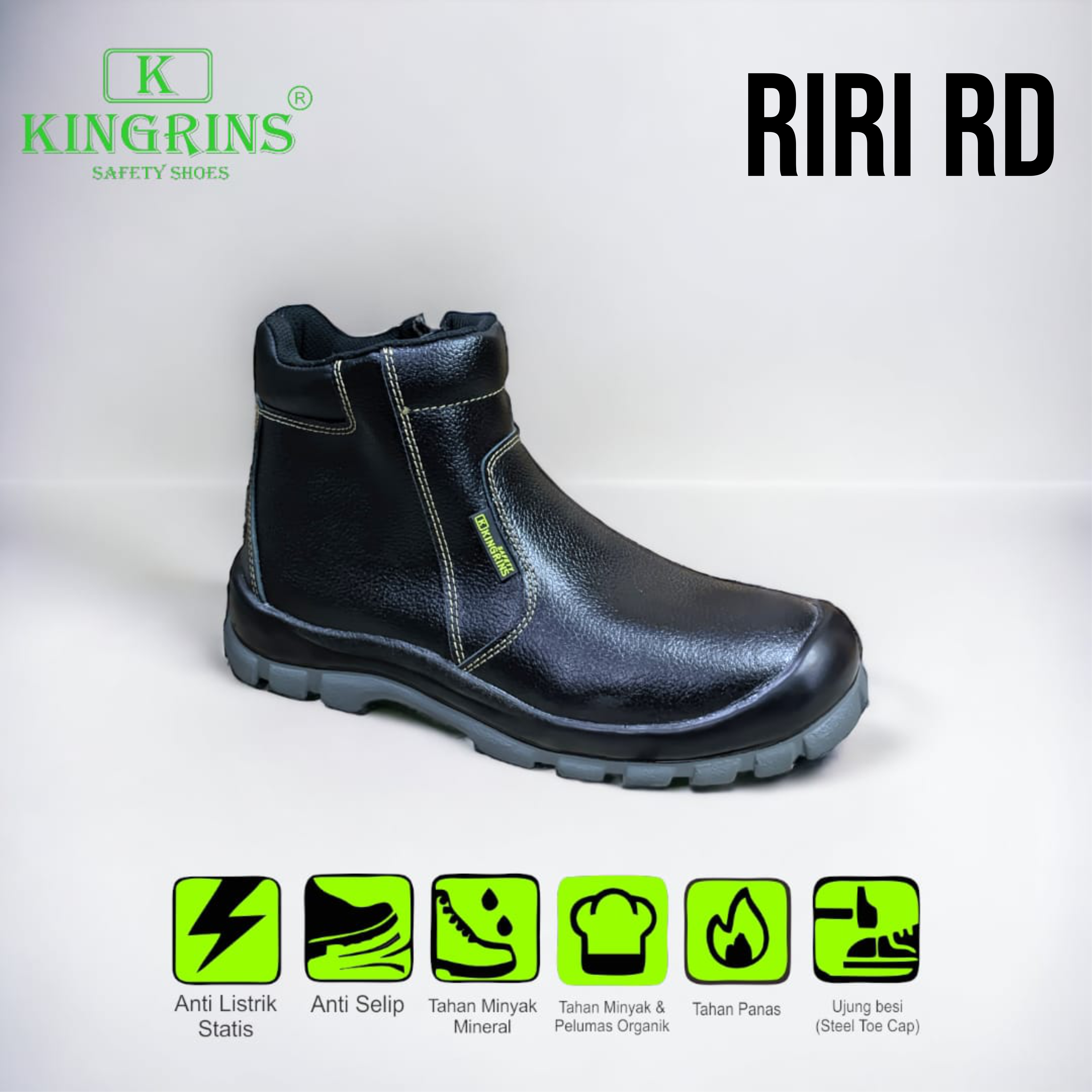 KINGRINS - RIRI RD Mid Cut with zipper safety shoes