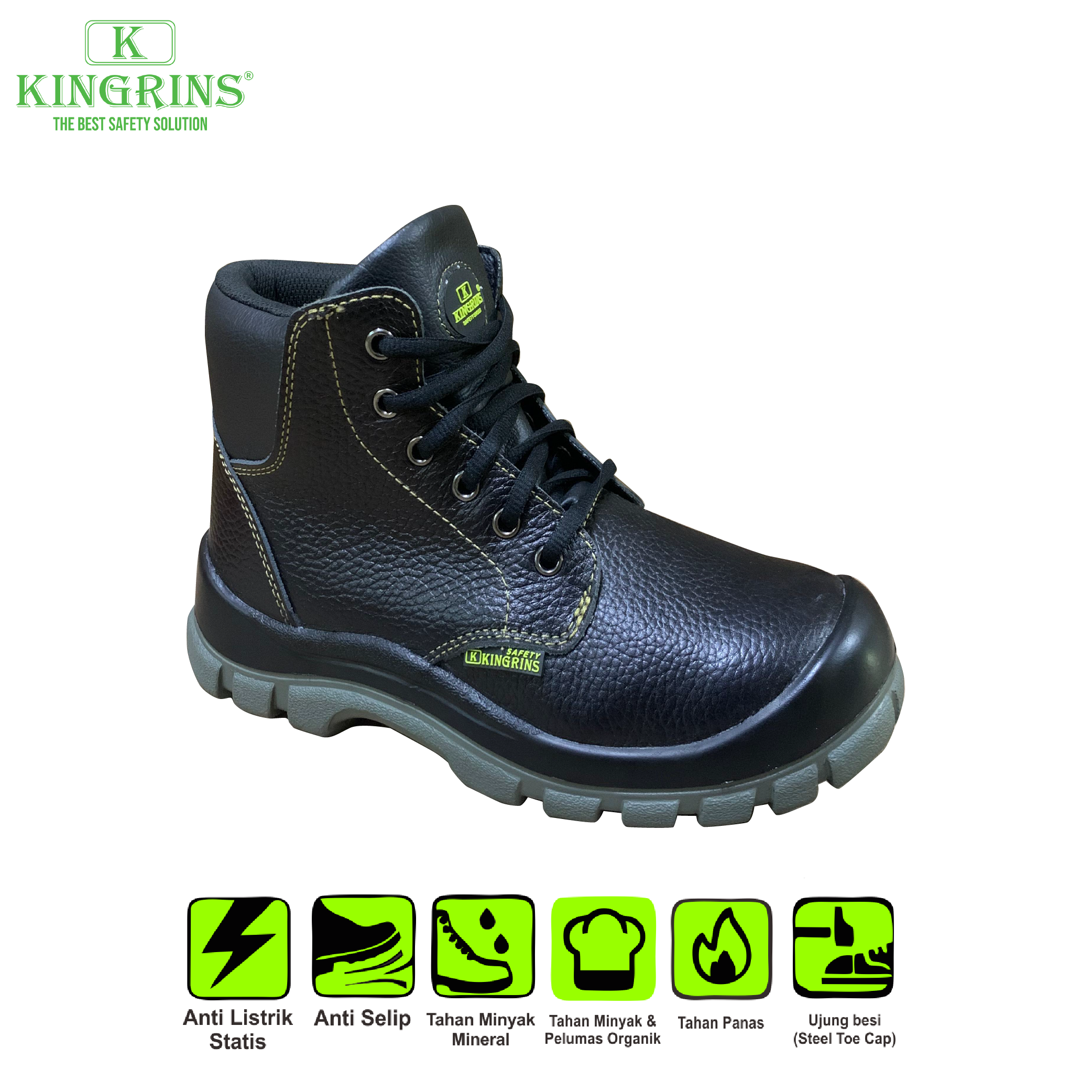 KINGRINS - YORIN H Mid Cut with lace safety shoes