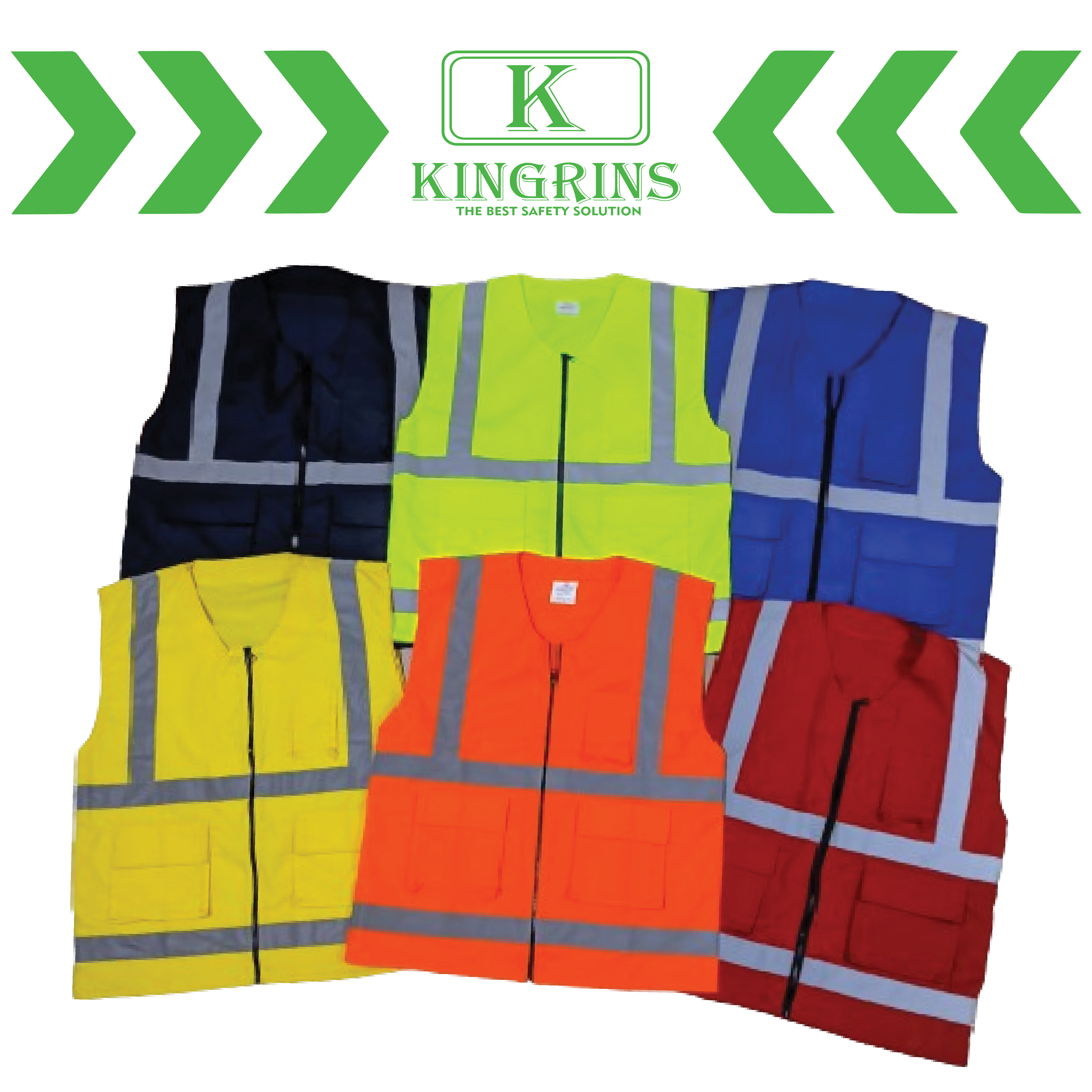 KINGRINS - American drill safety vest premium / Rompi safety American drill premium scotight reflektor 3M
