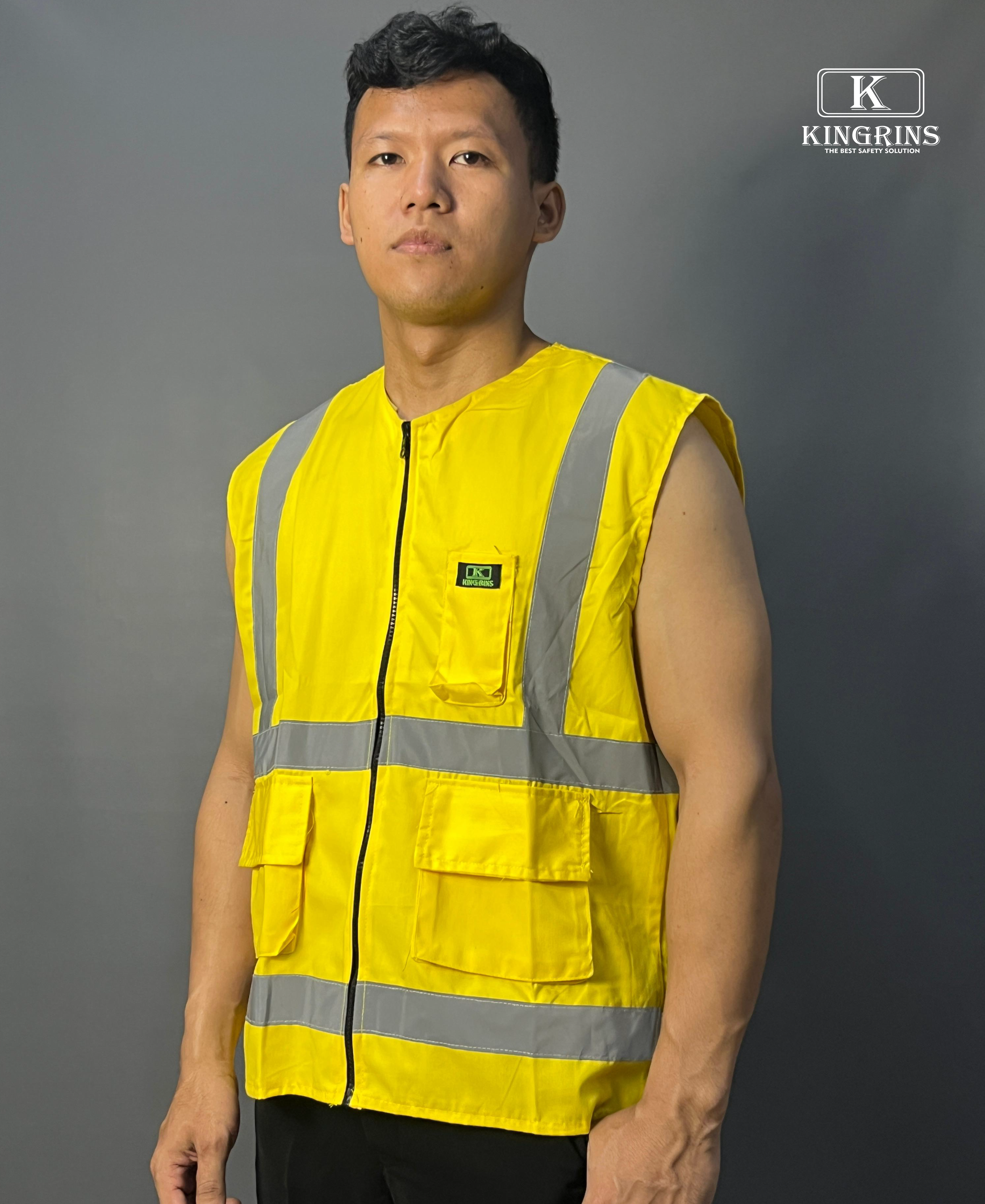 KINGRINS - American drill safety vest premium / Rompi safety American drill premium scotight reflektor 3M