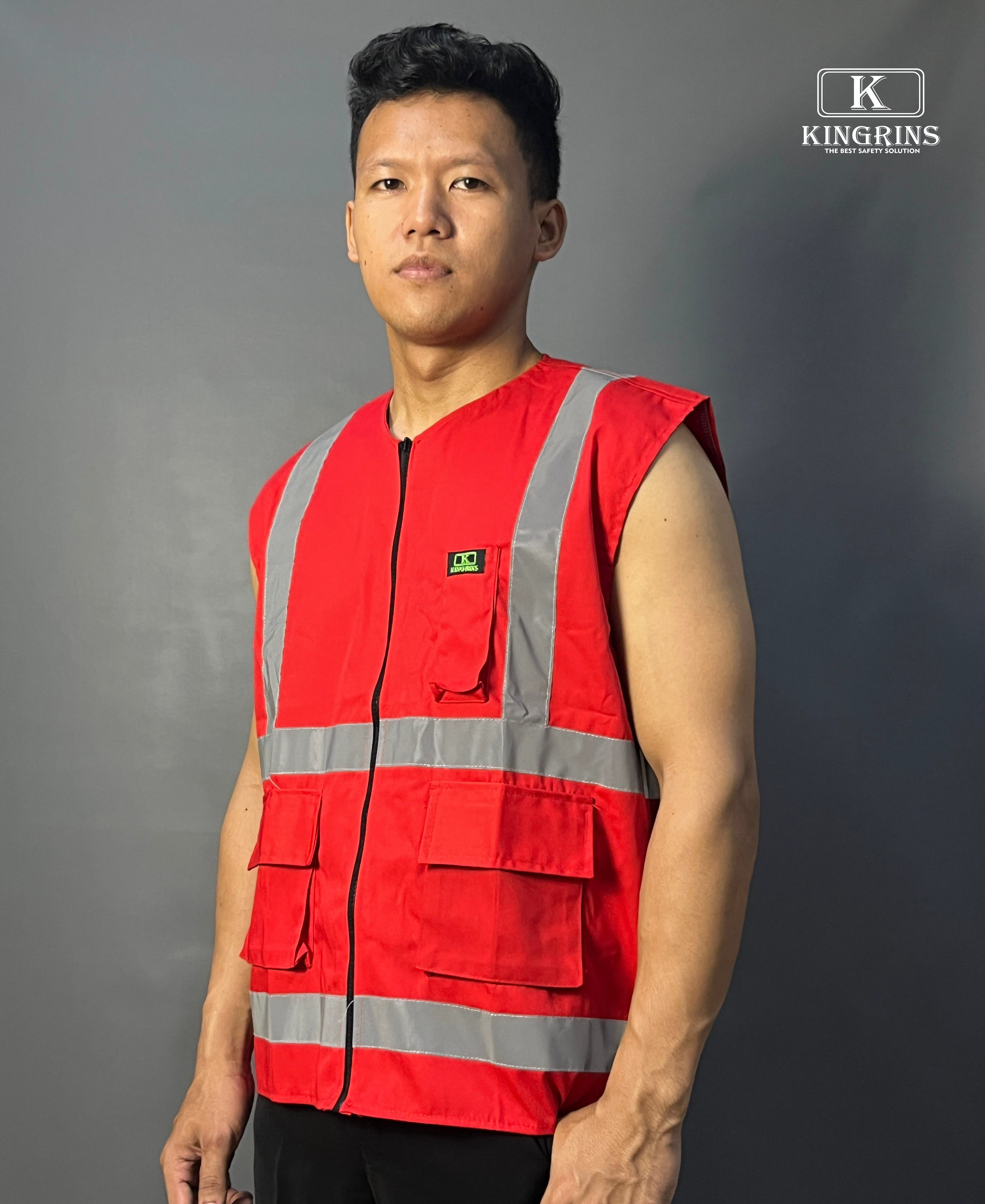 KINGRINS - American drill safety vest premium / Rompi safety American drill premium scotight reflektor 3M