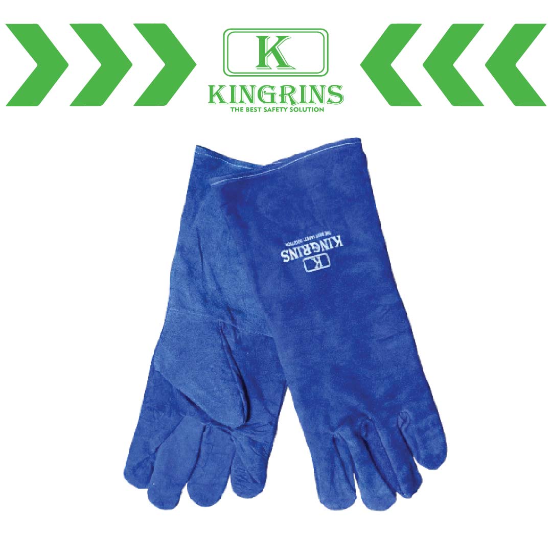 KINGRINS Sarung tangan las Premium kulit asli 14 & 16 inch Original