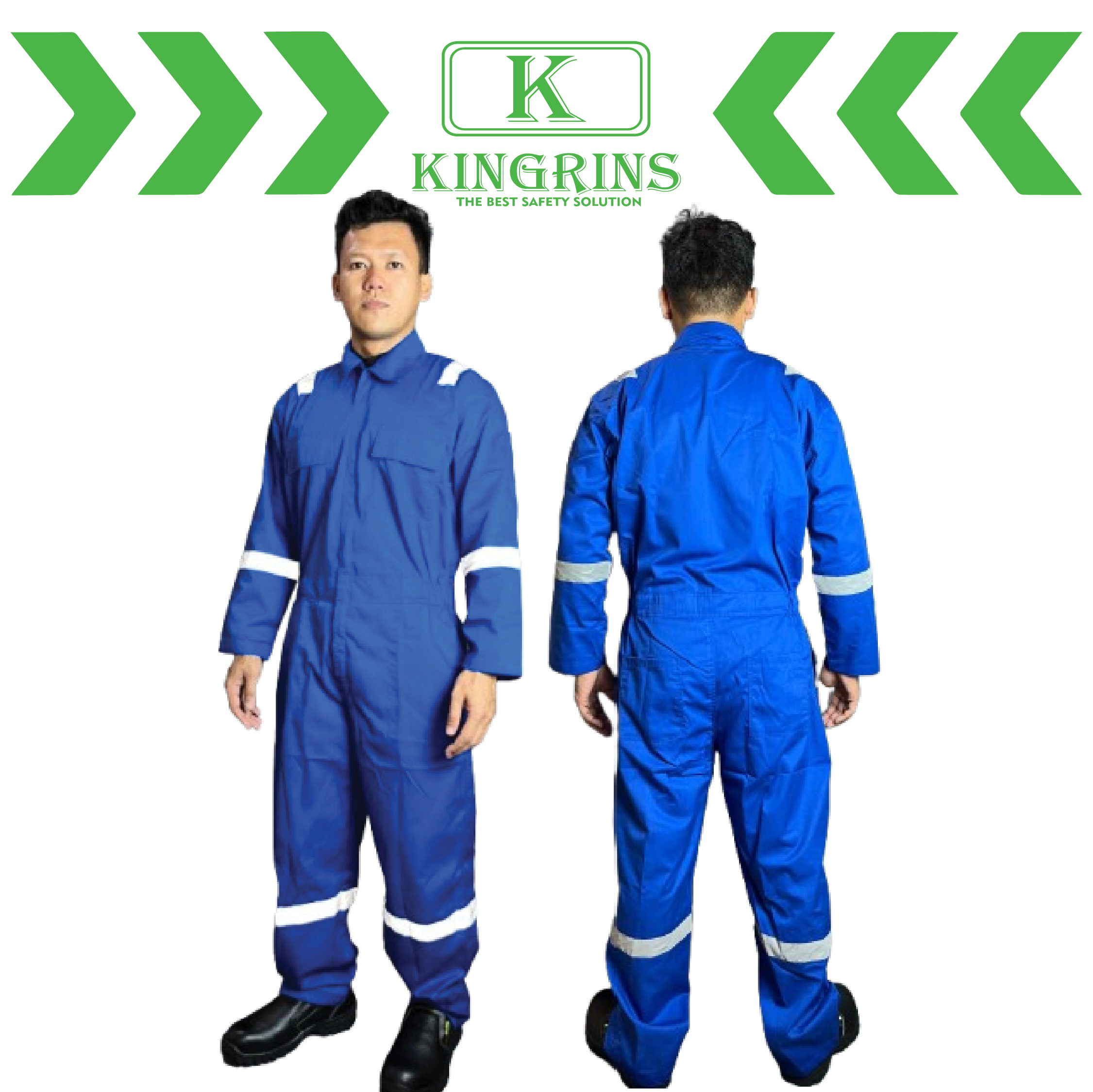 KINGRINS Coverall safety wearpack terusan lengan panjang bahan american drill premium