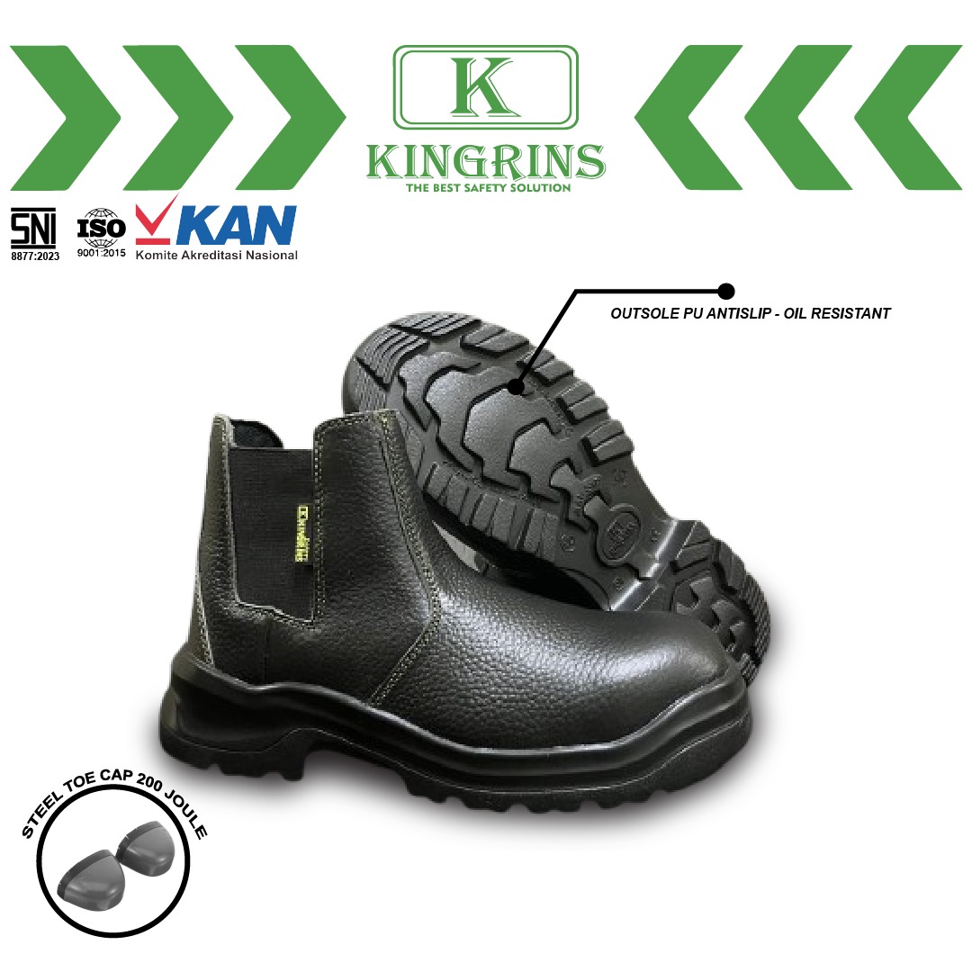 KINGRINS - PAZE Mid Cut with elastic side safety shoes