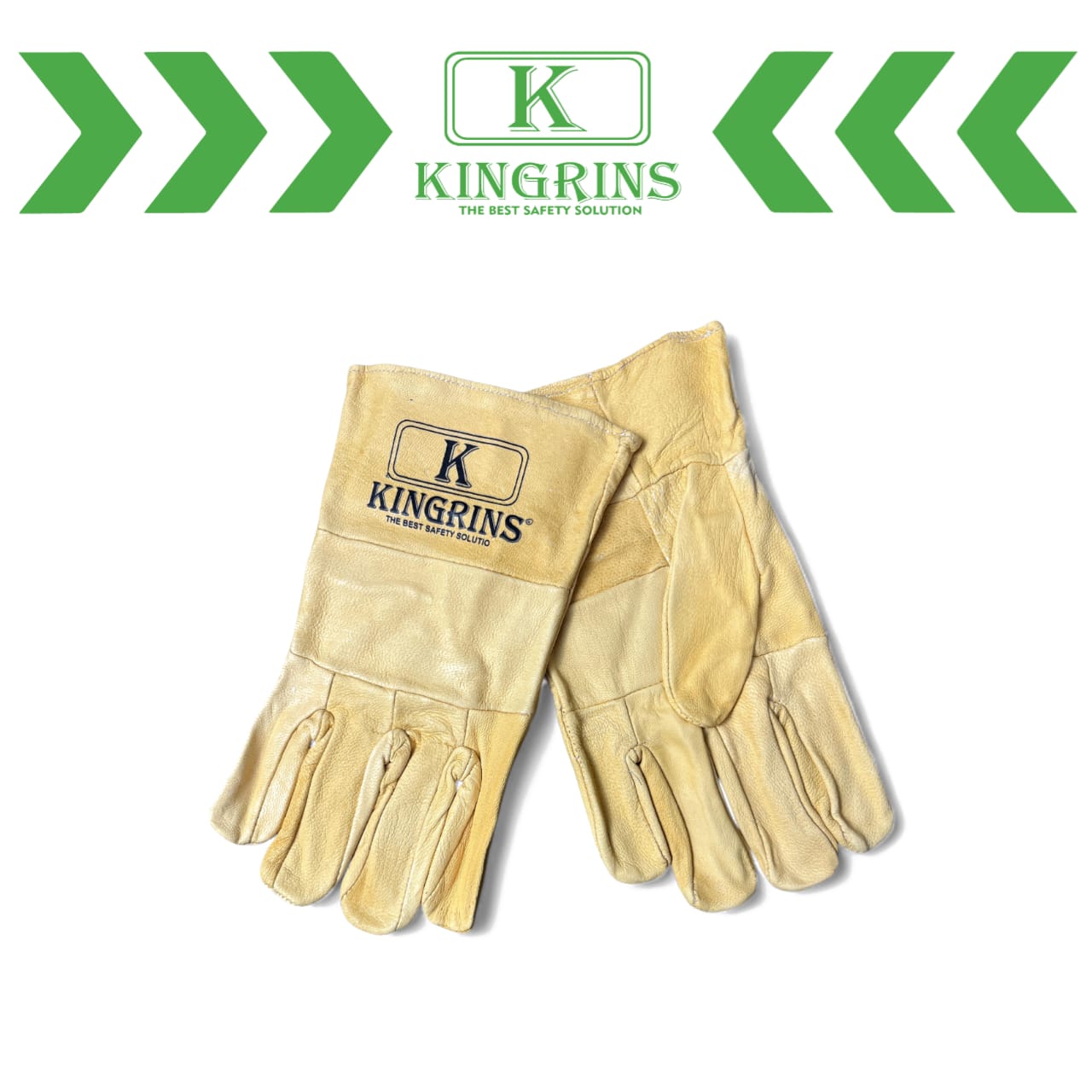 KINGRINS - Sarung Tangan Las Argon Kulit Asli arna Kuning