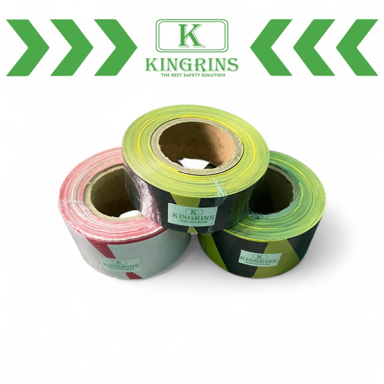KINGRINS - Police Lane Hitam Kuning 2 Inch / Garis Polisi Hitam Kuning 2 x 300 Meter Tanpa - Lem