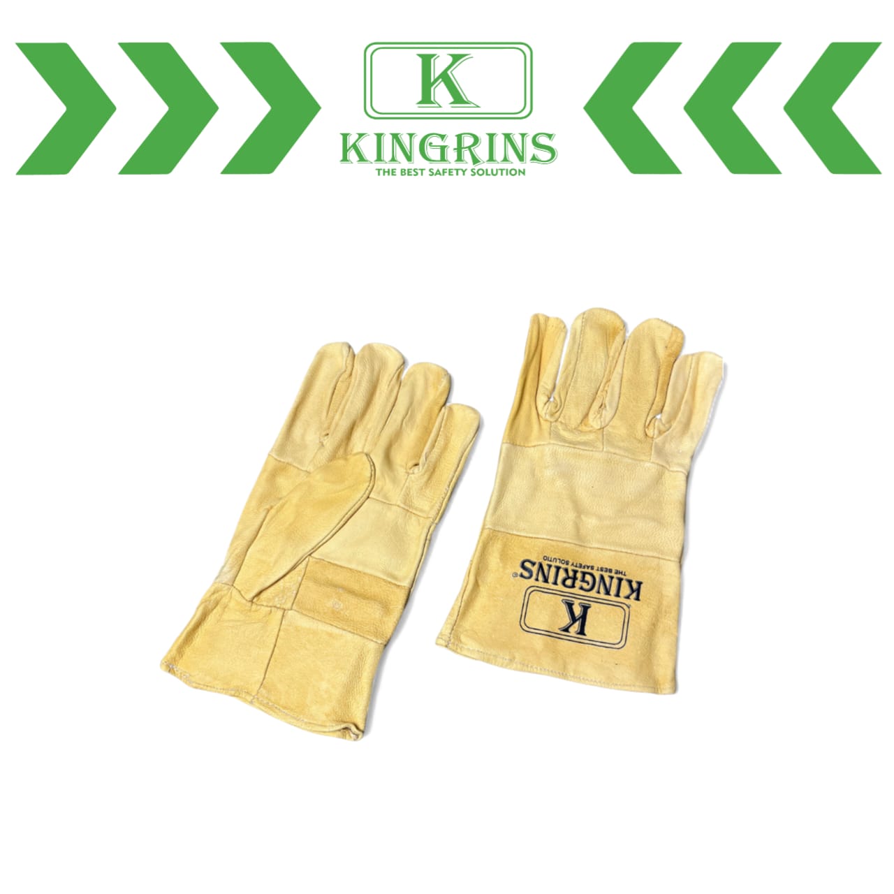 KINGRINS - Sarung Tangan Las Argon Kulit Asli arna Kuning
