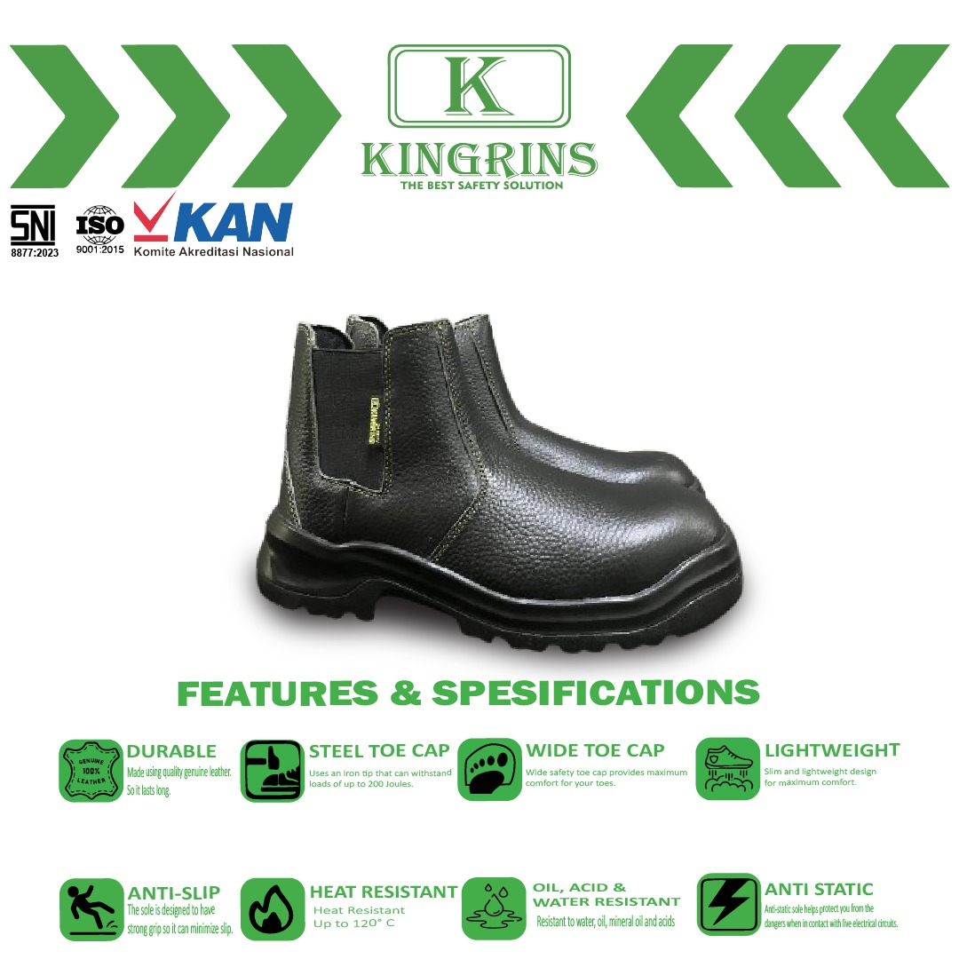 KINGRINS - PAZE Mid Cut with elastic side safety shoes