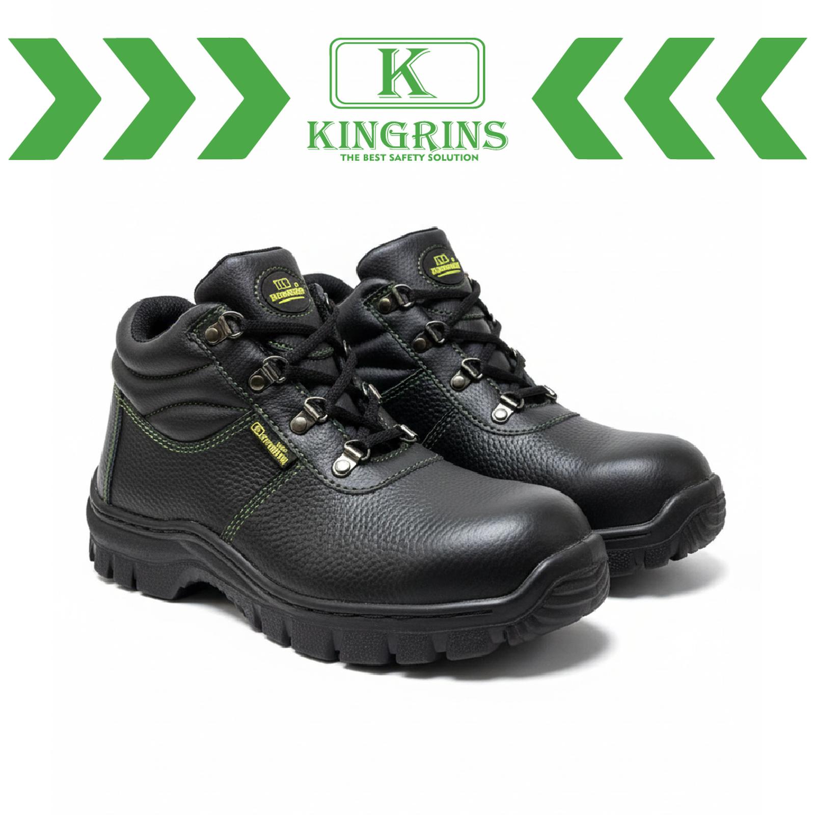 KINGRINS - Sepatu Safety kerja semi boot mid cut tipe Alesha ujung besi Outsole rubber uuran 38-44 - 38, Outsole Rubber