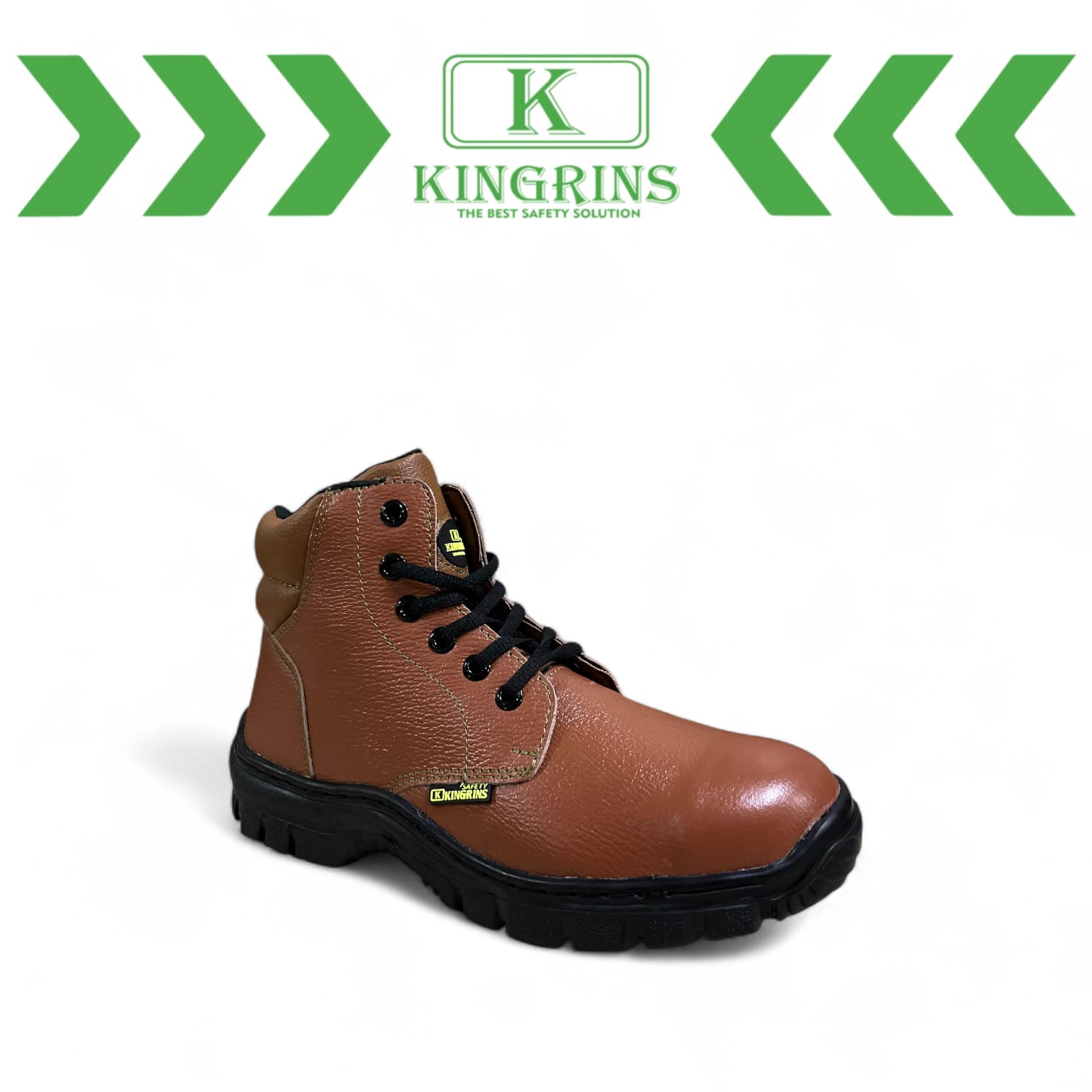 KINGRINS - Sepatu Safety Kingrins Yorin Coklat RB / Sepatu Safety Kingrins Semi Boot Tali