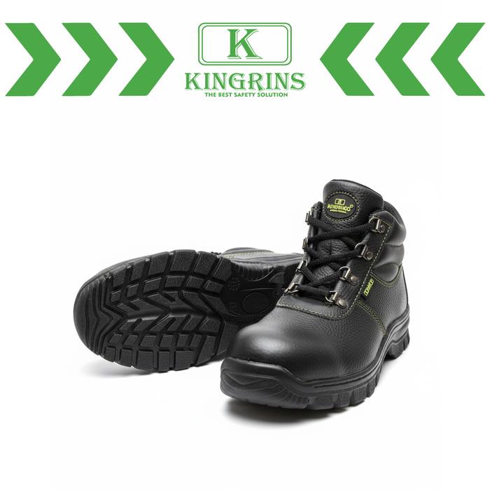 KINGRINS - Sepatu Safety kerja semi boot mid cut tipe Alesha ujung besi Outsole rubber uuran 38-44 - 38, Outsole Rubber