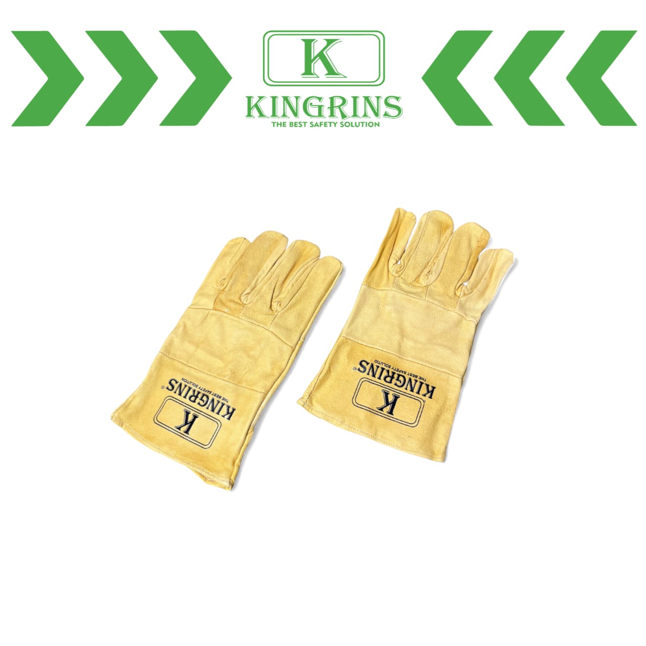 KINGRINS - Sarung Tangan Las Argon Kulit Asli arna Kuning