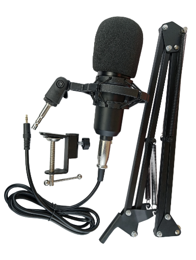 Pack Microphone de Studio avec carte son et Support Flexible