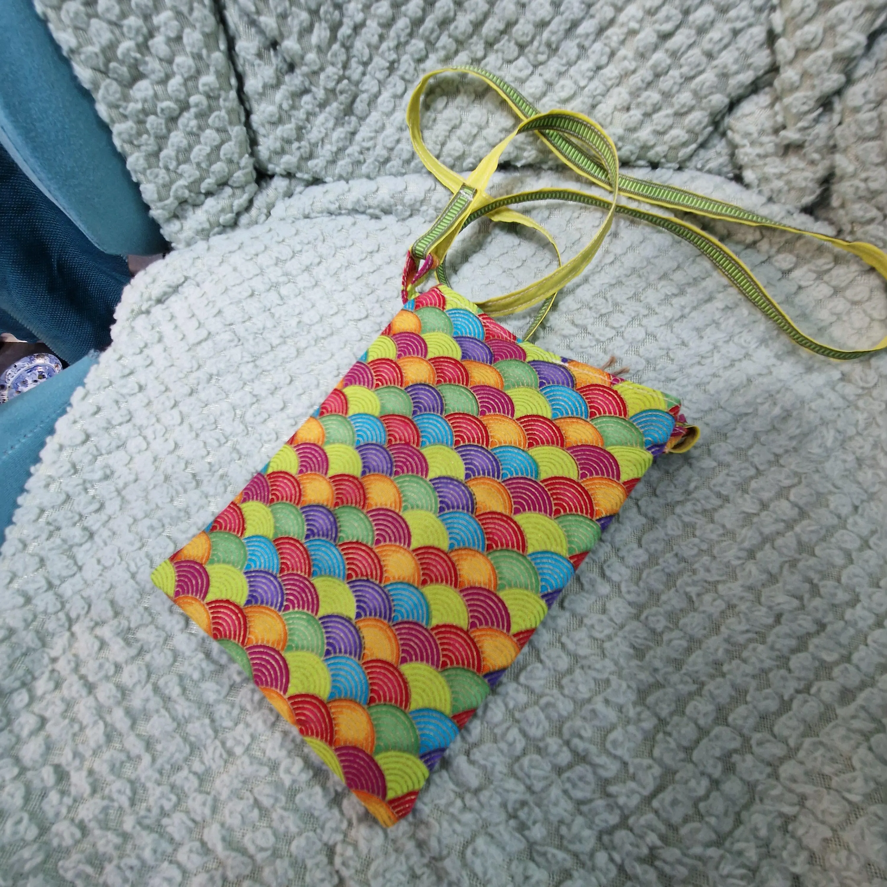 🐞 Handmade Insect Appliqué Phone Pouch – Unique Fabric Phone Bag | Nature-Inspired, Lightweight & Stylish by LTMarshall