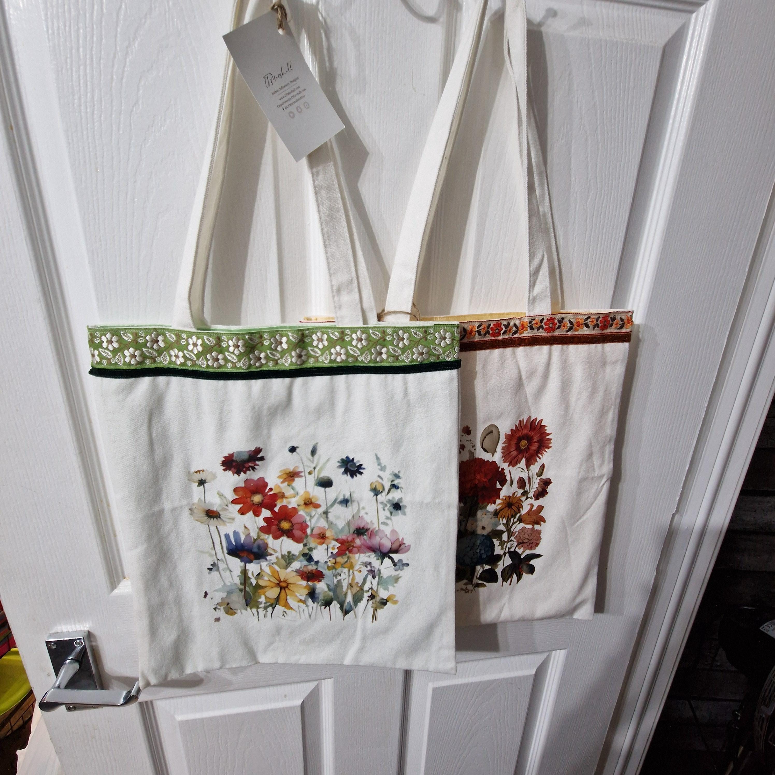 Handmade Tea Towel Recycled Hedgehog Tote Bag | Eco-Friendly Shopping Tote