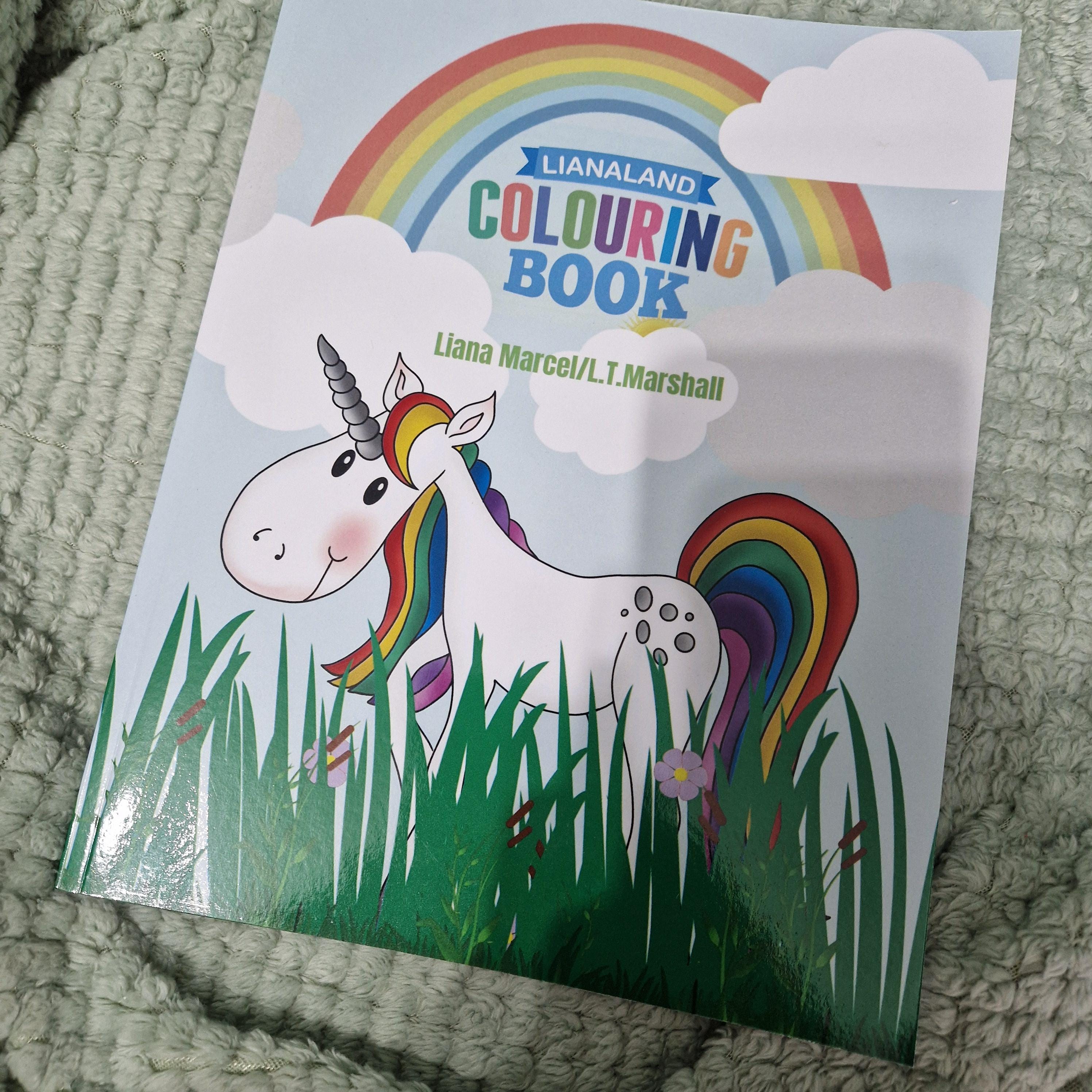 L.T. Marshall Lianaland Unicorn Colouring Book  Fun Fantasy Art for Kids & Adults