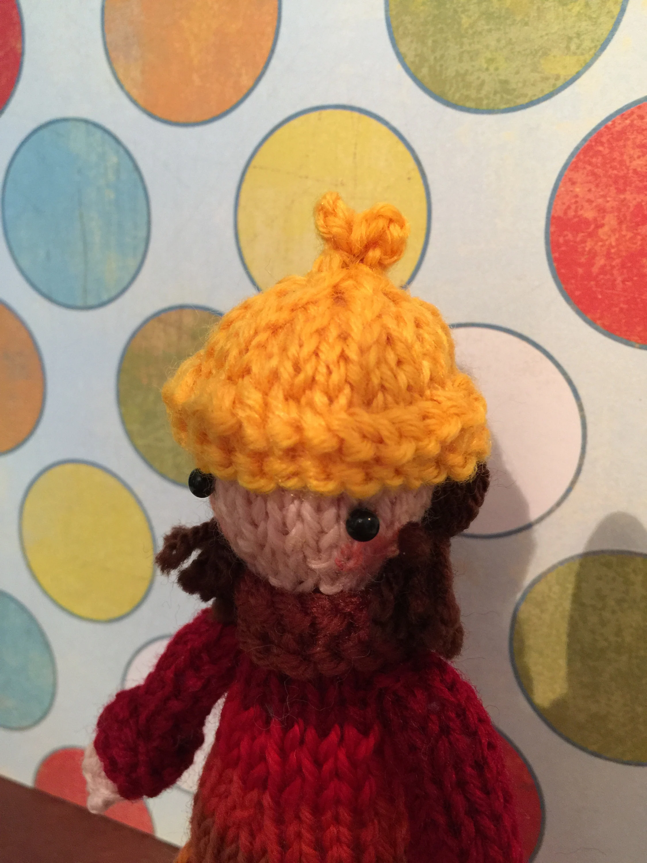 Autumn Dinky Doll Knitting Pattern – Flat-Knit Seasonal Doll PDF, Easy Cute Plush