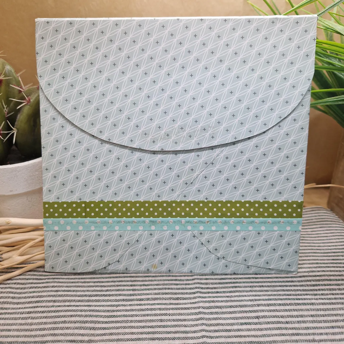 Handmade Sweet Shy Girl Card & Tag Set | Watercolor Greeting Card with Matching Gift Tag