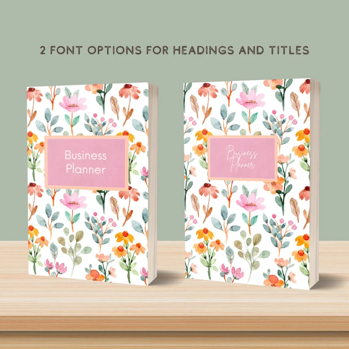 2025–2026 Floral Spring Business Planner Printable PDF | Weekly, Monthly, Budget, Tabs, A4 A5 & US Letter