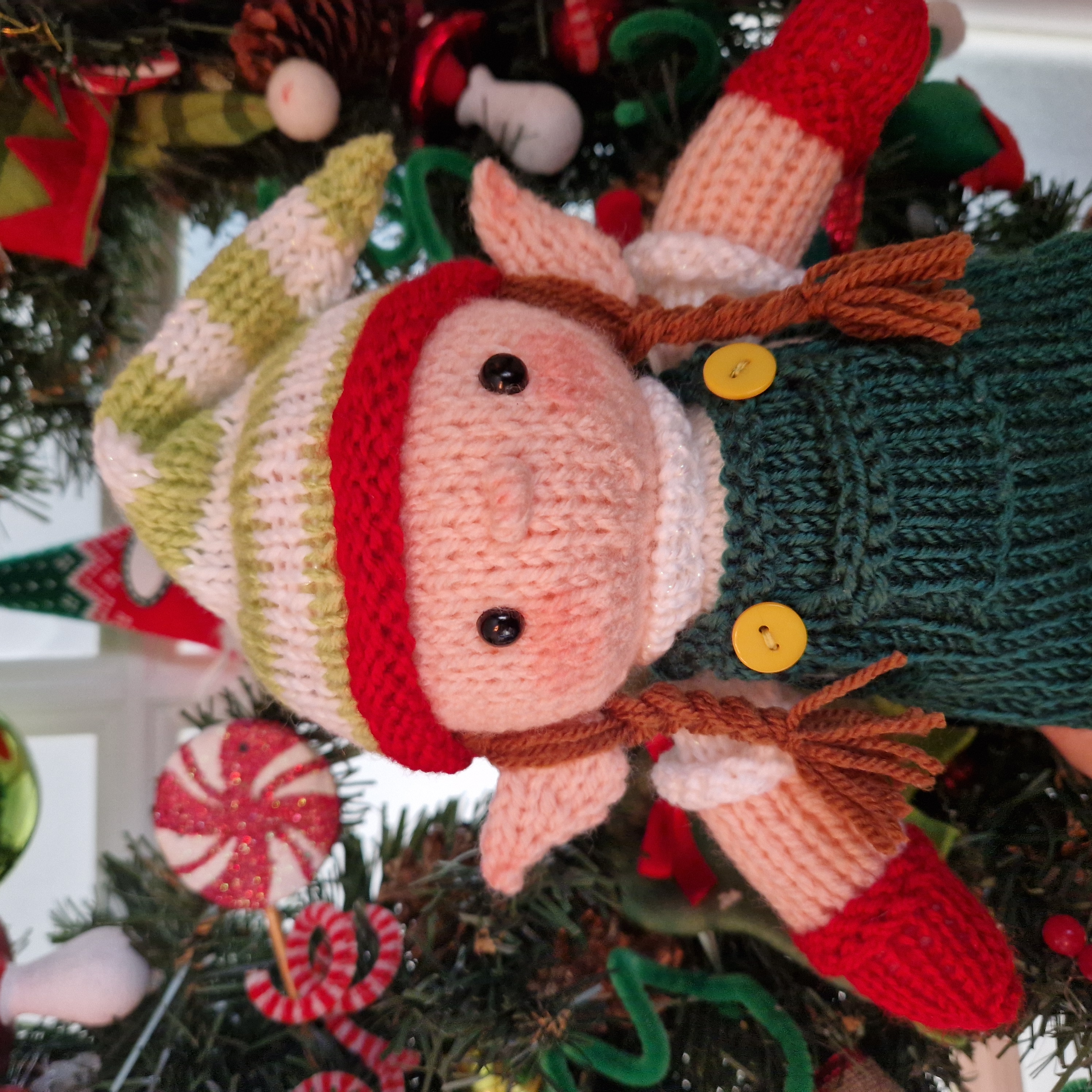 Pepper the Elf Doll Knitting Pattern PDF – Festive Christmas Elf Soft Toy Pattern