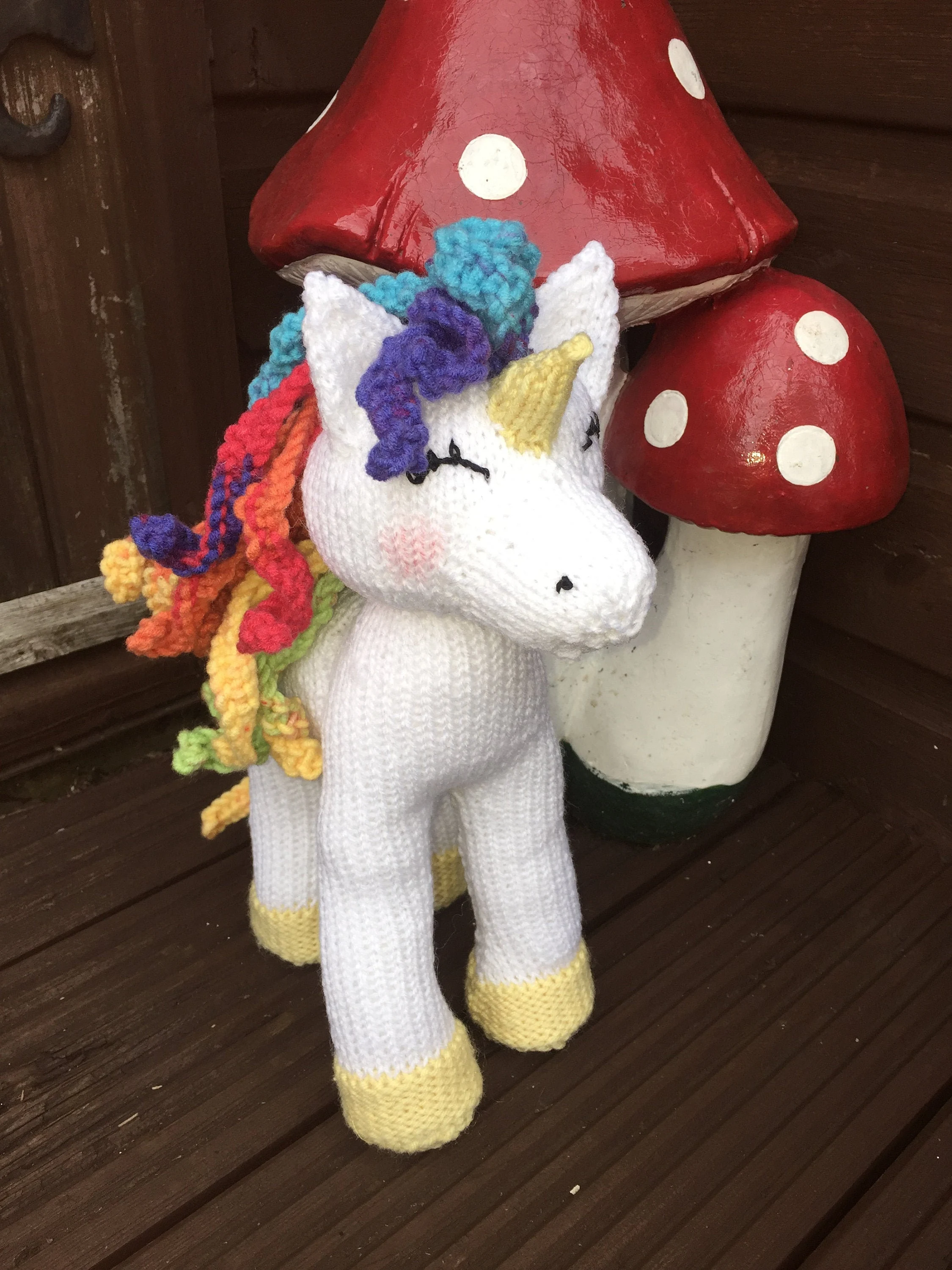 Cuddly Unicorn Knitting Pattern – Flat-Knit Unicorn Toy PDF, Easy Cute Plush