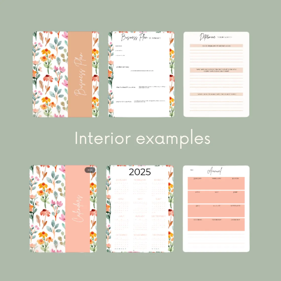 Add-On Package (Spring Floral Business Planner)  Spring Floral Business Planner Add-On Package | Printable PDF Sales, Inventory, Tax & Branding Pages