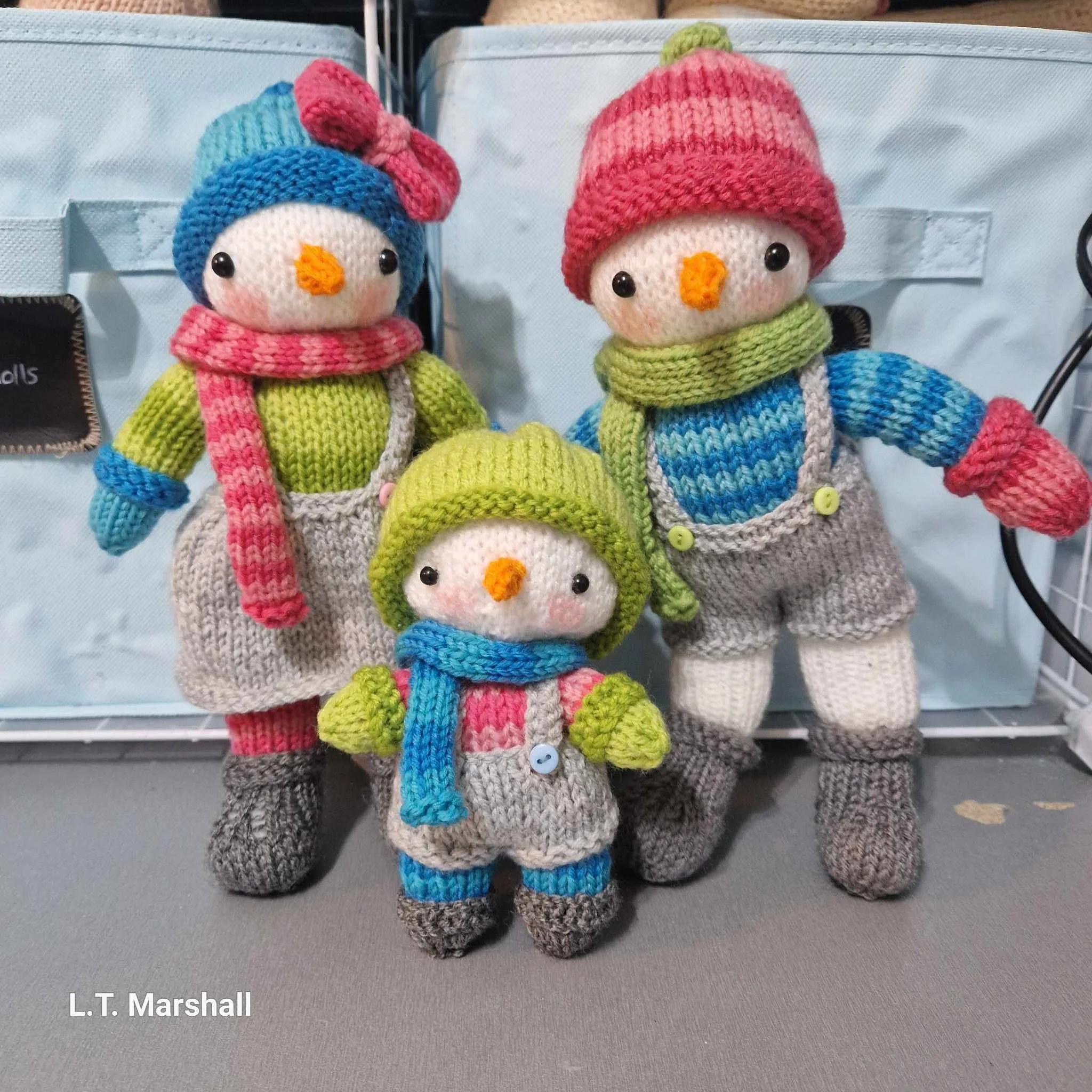 Snowball the Snowbaby Knitting Pattern – Flat-Knit Snowman Doll PDF, Easy Christmas Plush