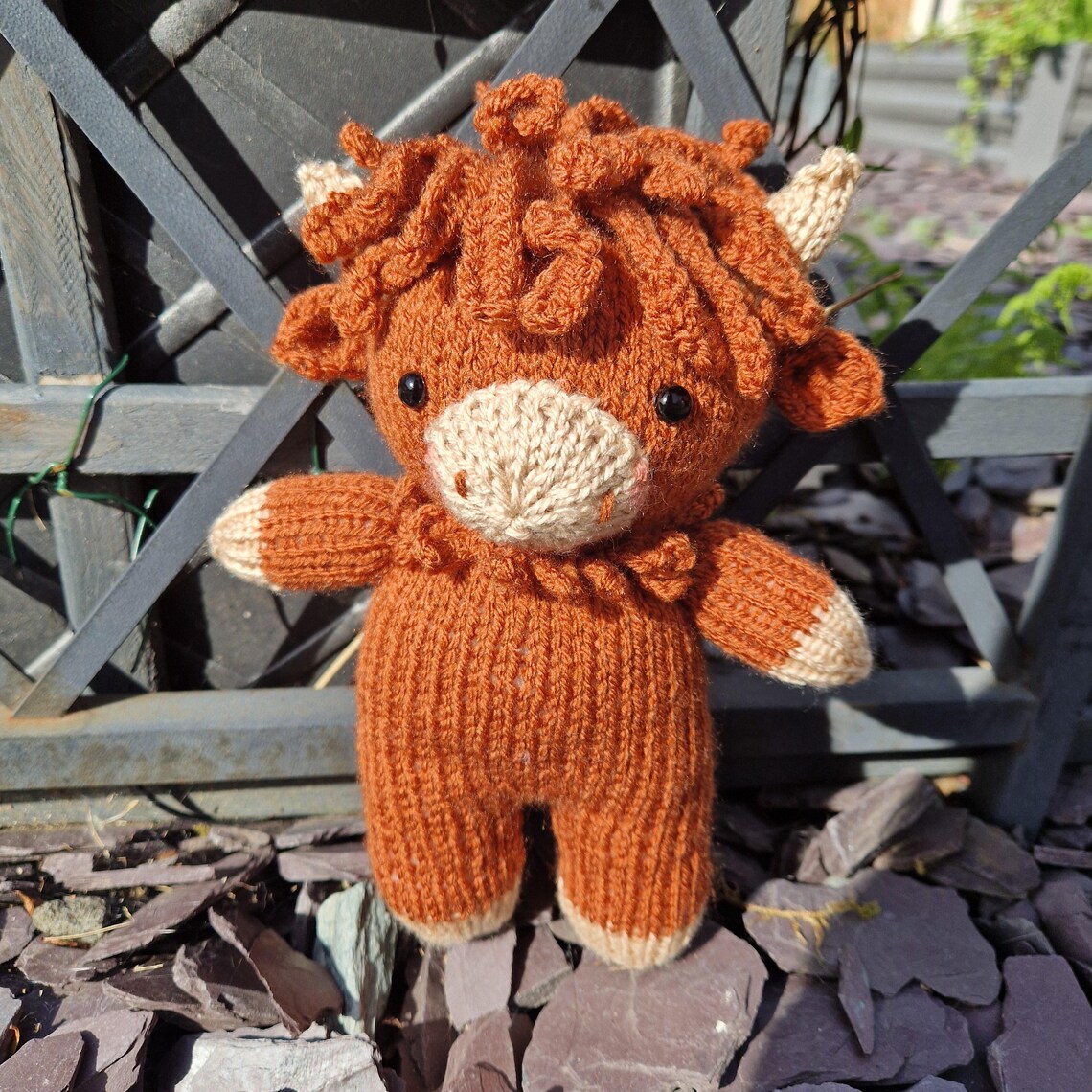 Harry the Heeland Coo Knitting Pattern | Highland Cow Plush Toy PDF | DIY Knitted Cow Pattern