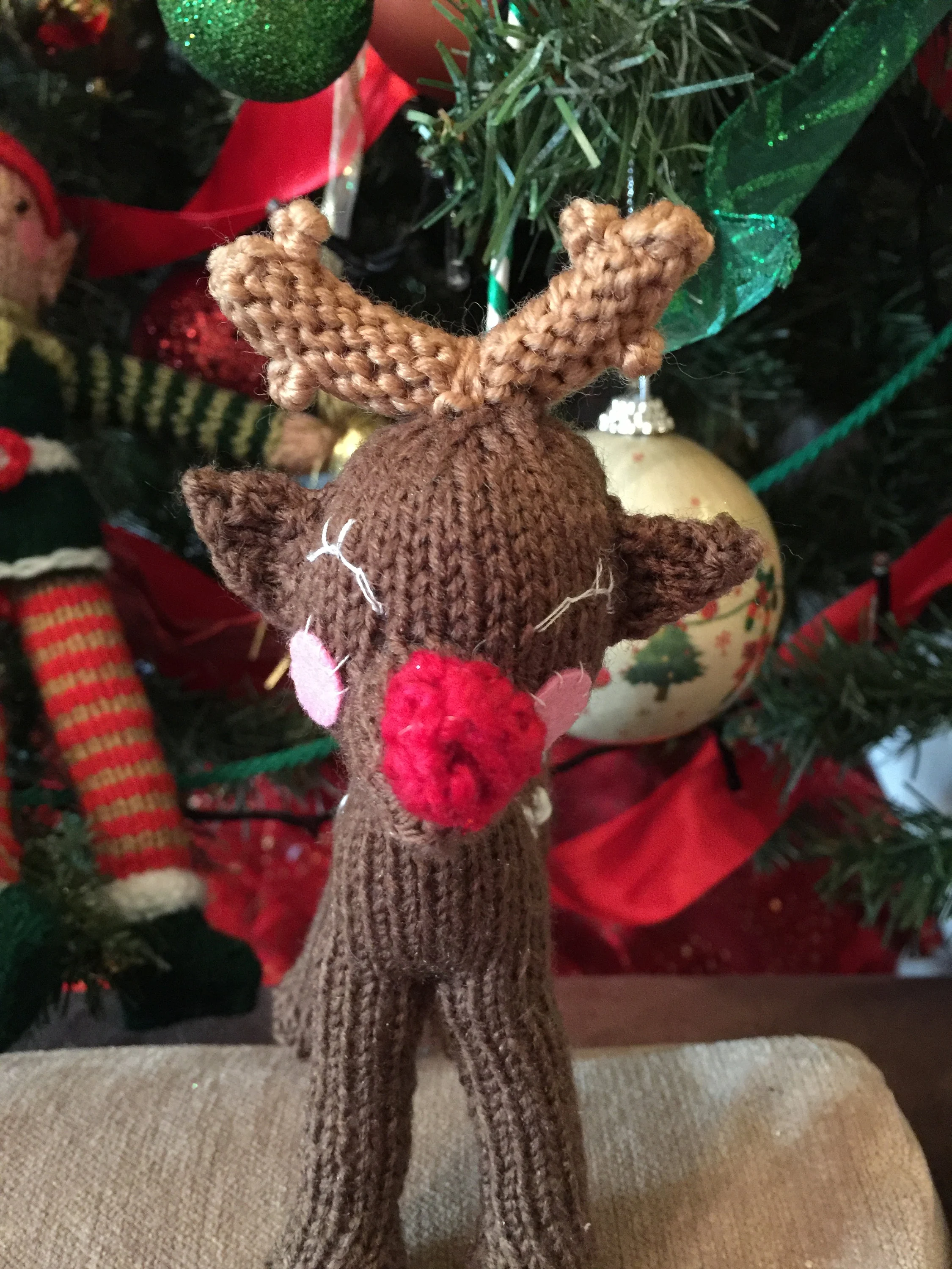 Ickle Bitty Reindeer Knitting Pattern – Flat‑Knit Reindeer Doll PDF, Beginner-Friendly