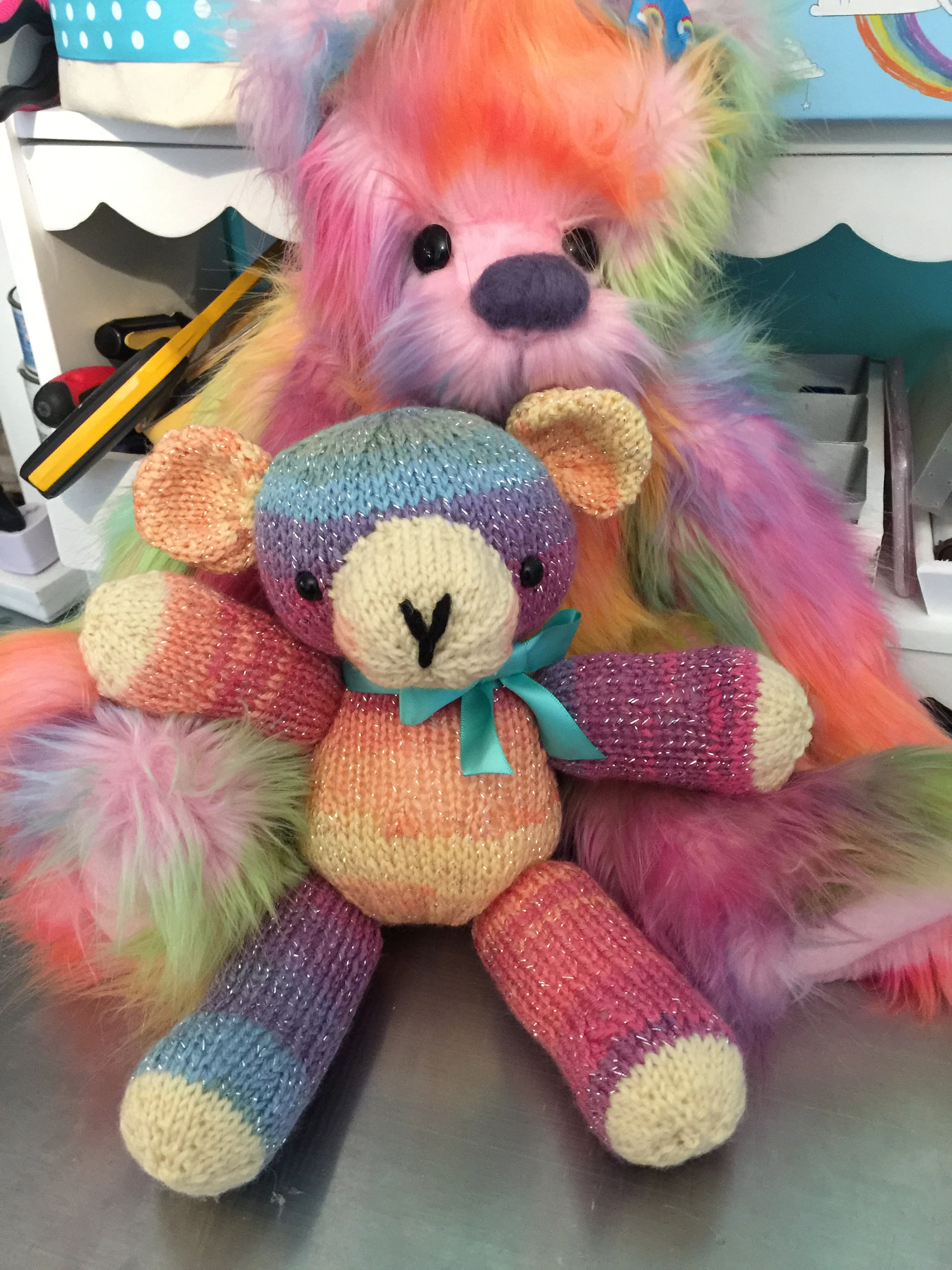 Buddy Bear Knitting Pattern – Flat‑Knit Teddy Bear Toy PDF, Easy Cute Plush
