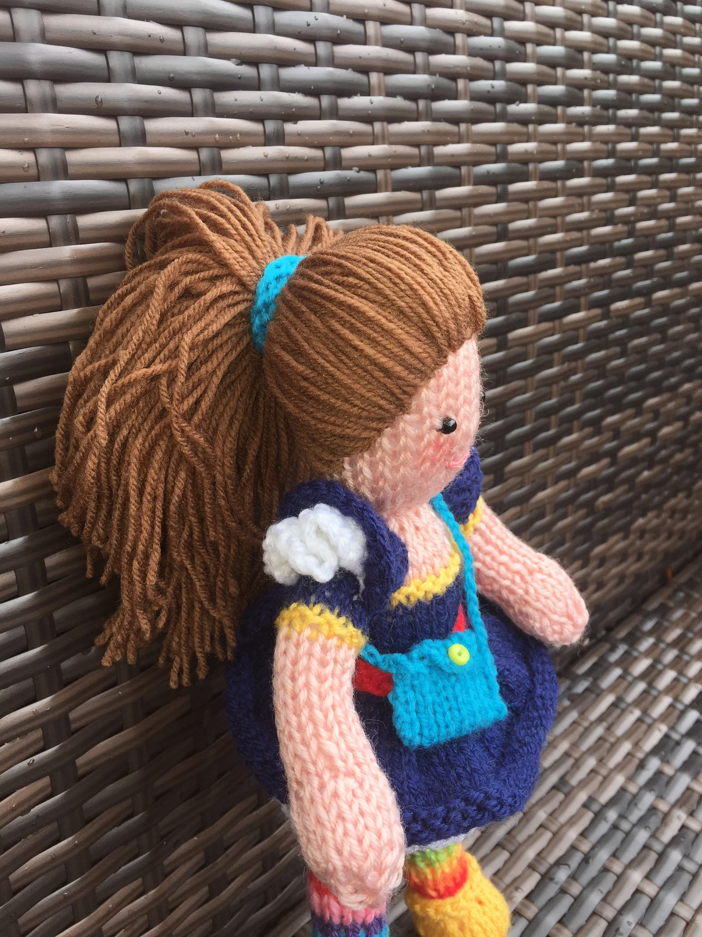 Rainbow Star Bright Doll Knitted Pattern – Flat-Knit Doll PDF, Easy Cute Plush