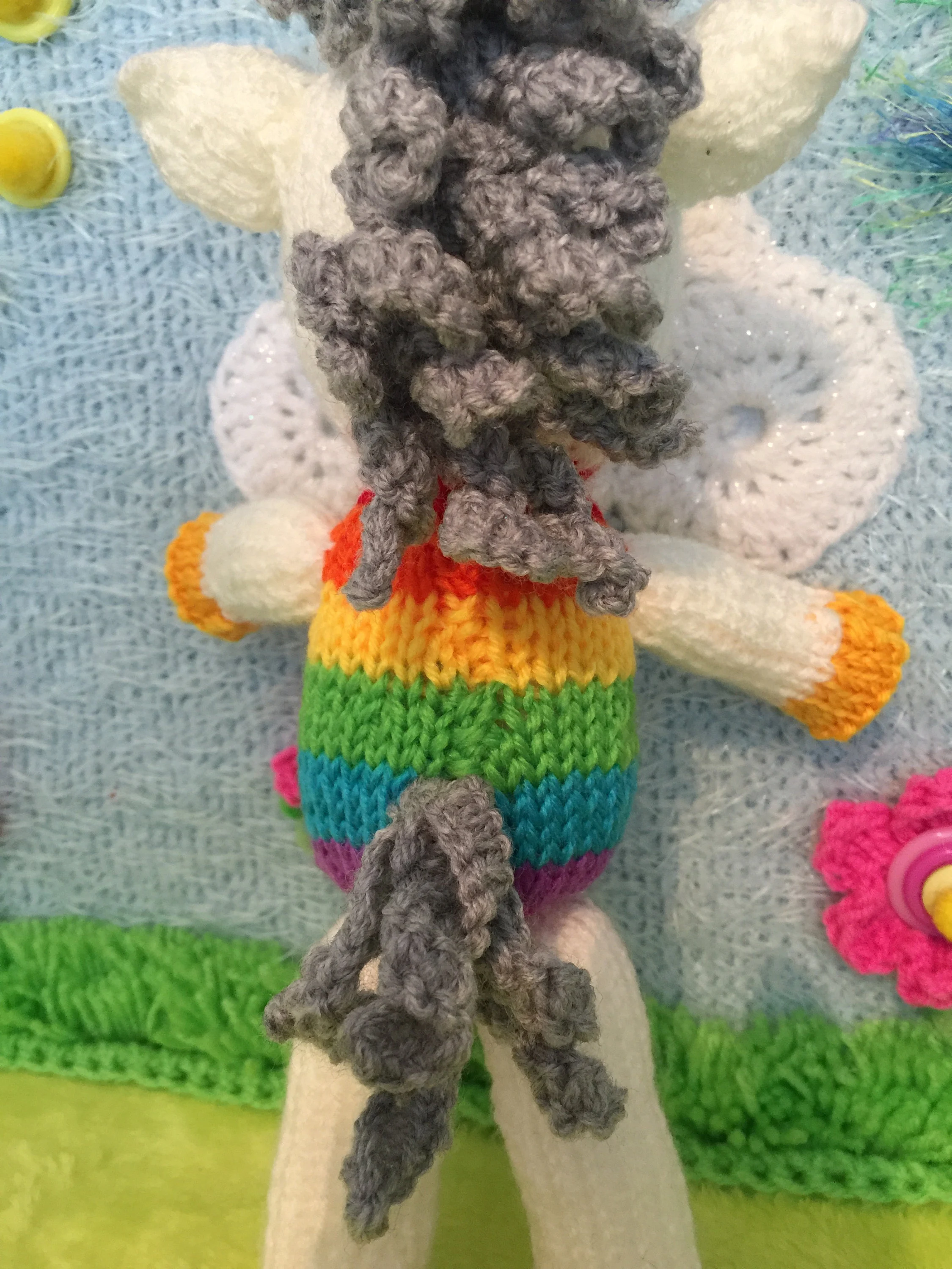 George the Unicorn Knitting Pattern – Flat-Knit Rainbow Unicorn Toy PDF, Easy Cute Plush